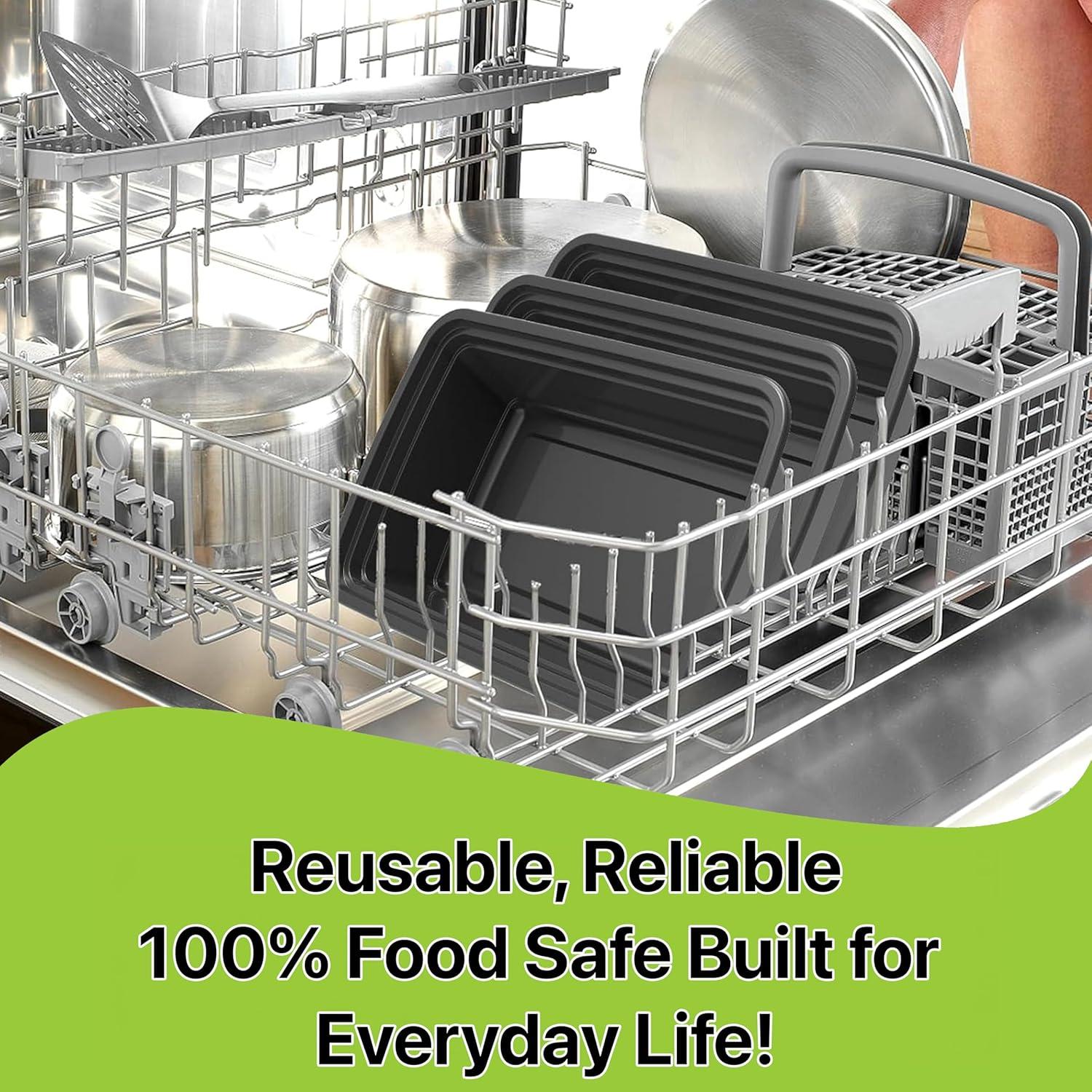 Contenedores de Comida Pokanic 10 Set 16 oz Apilables y a Prueba de Fugas