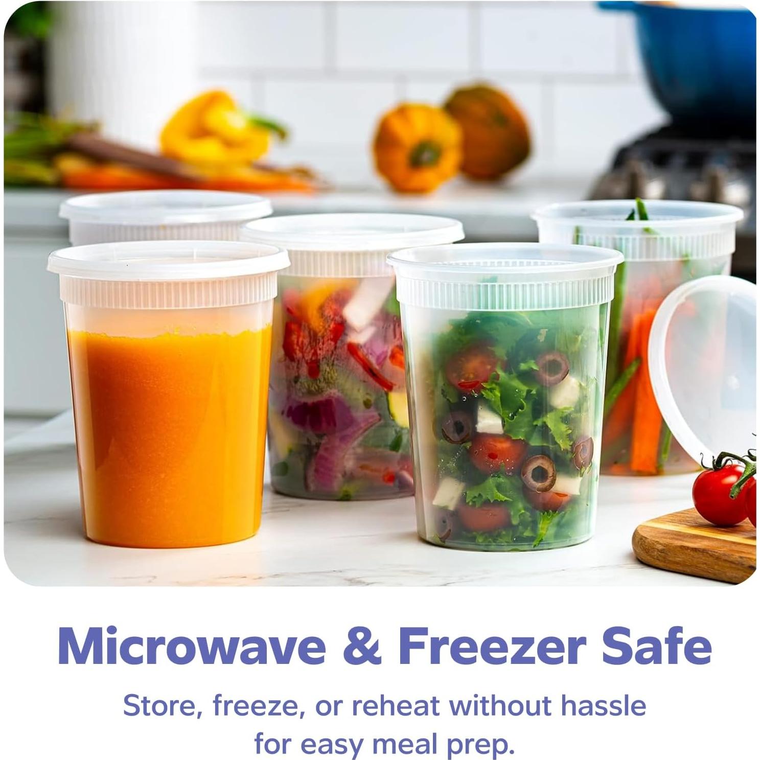 Contenedores de Plástico Desechables Comfy 32 oz - 24 Piezas