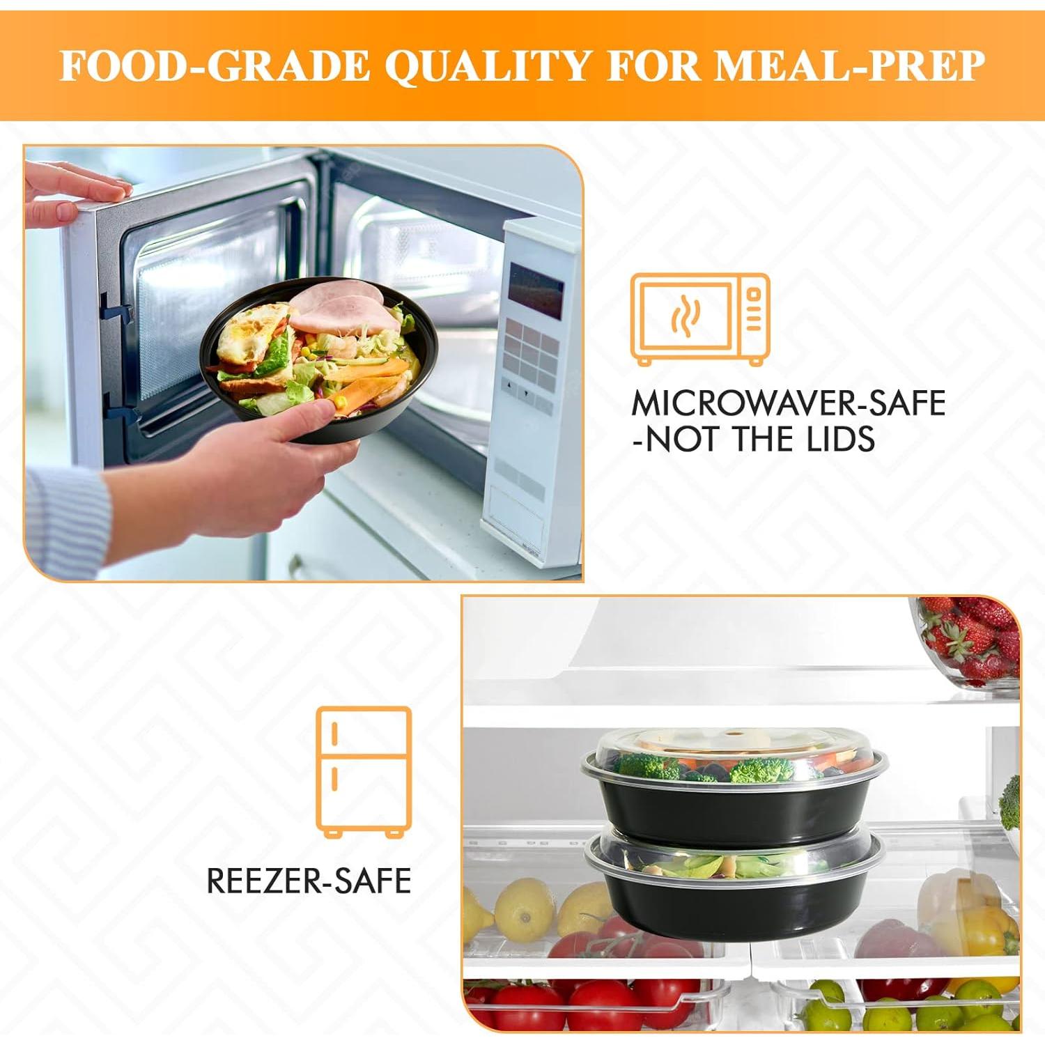 MUCHII 50 Contenedores Desechables 24 oz para Comidas