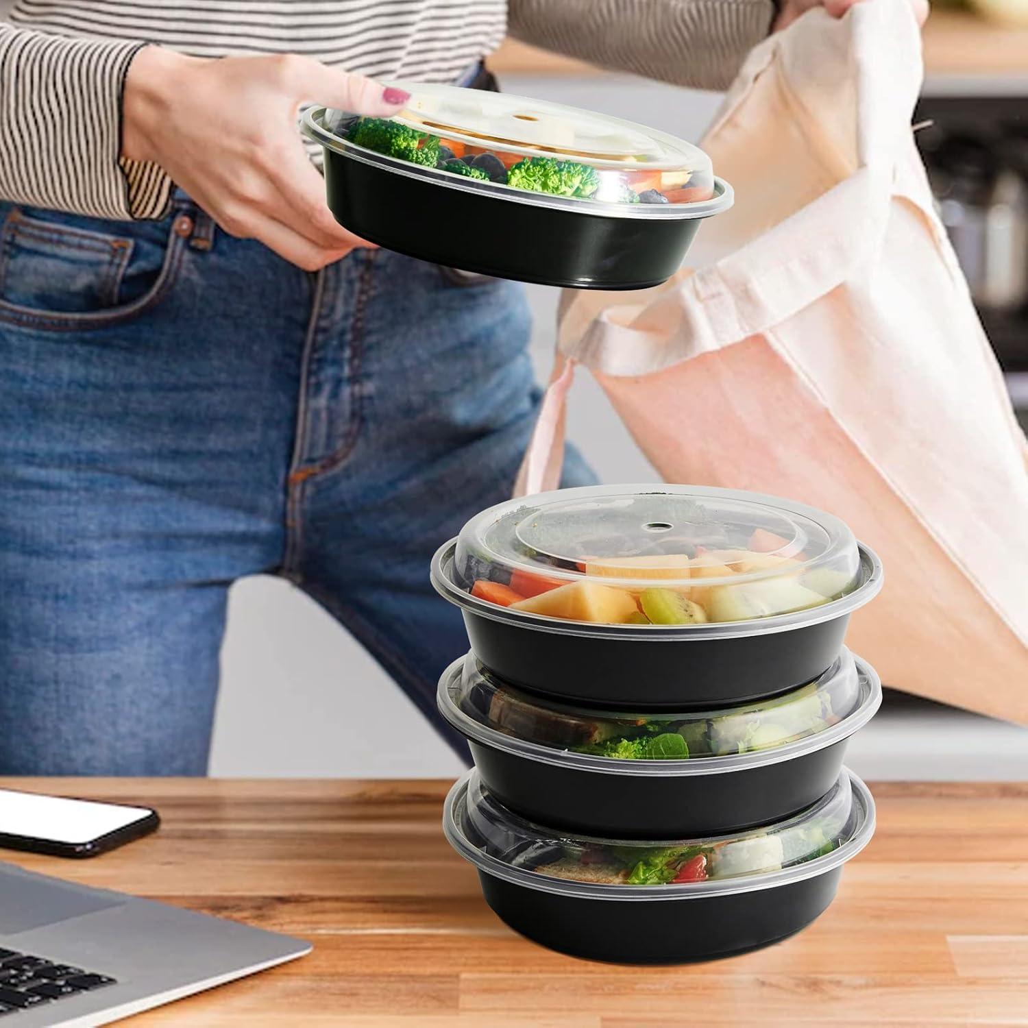 MUCHII 50 Contenedores Desechables 24 oz para Comidas