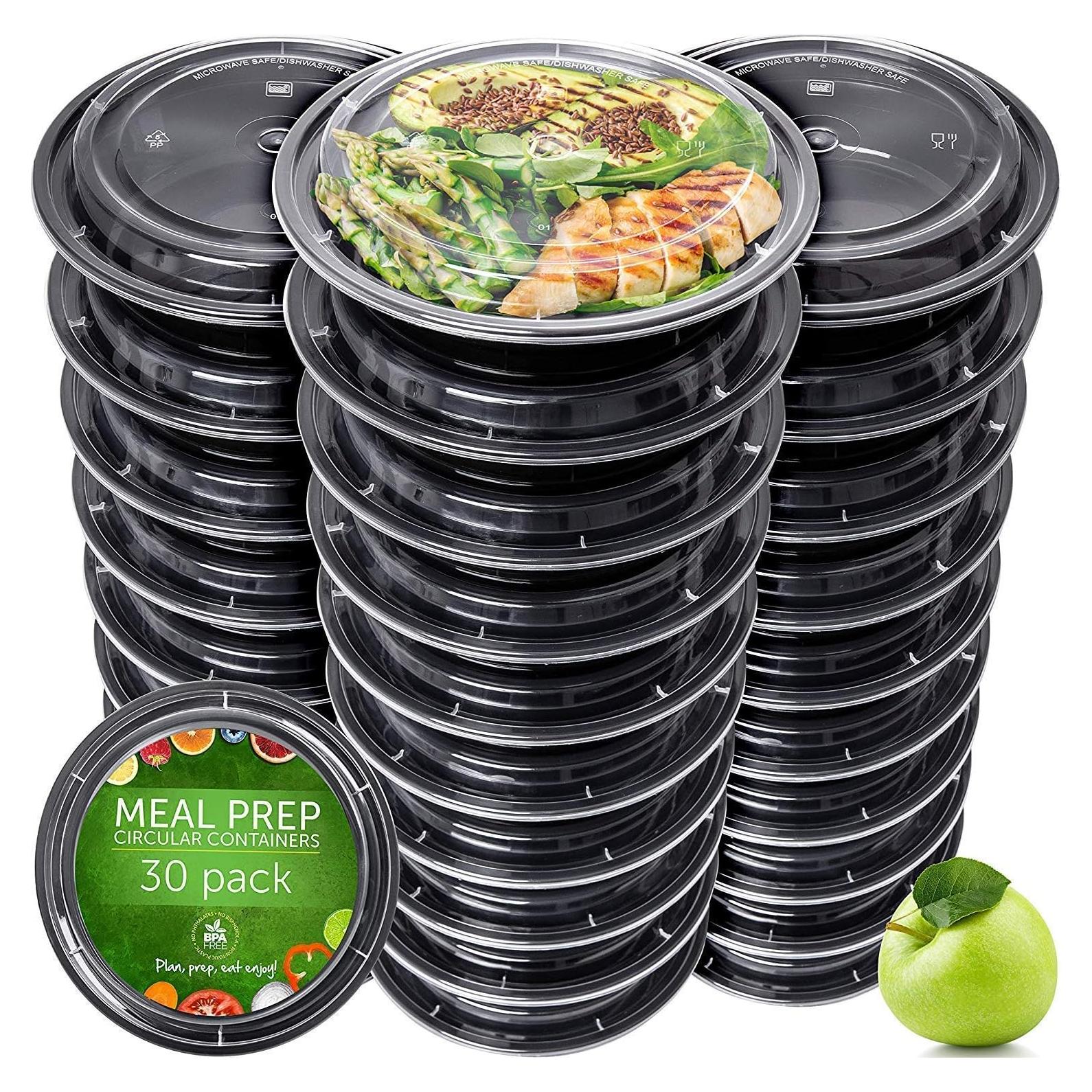 PrepNaturals 30 Contenedores Plásticos 24 Oz Libre BPA