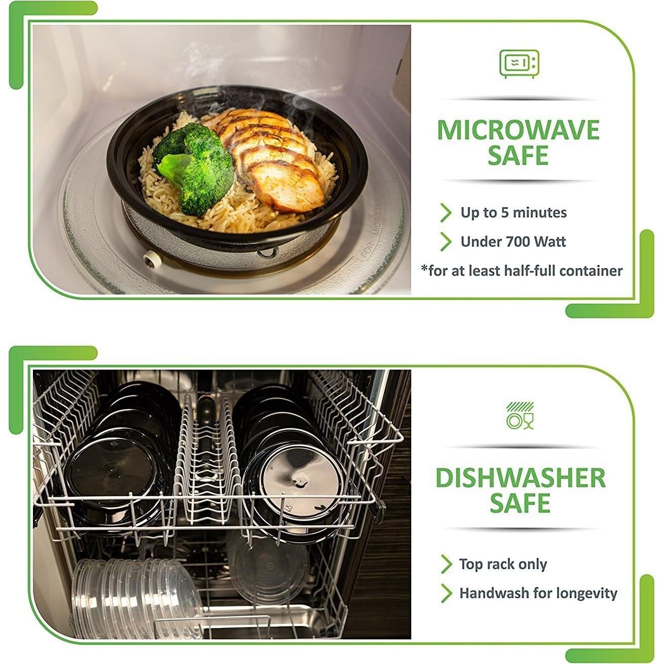 PrepNaturals 30 Contenedores Plásticos 24 Oz Libre BPA