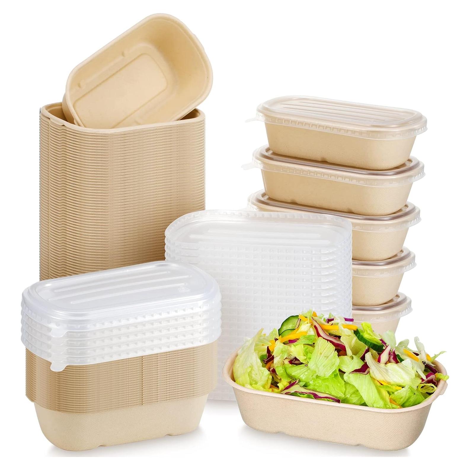 Remerry 100 Tazones Desechables 23 oz con Tapas de PP