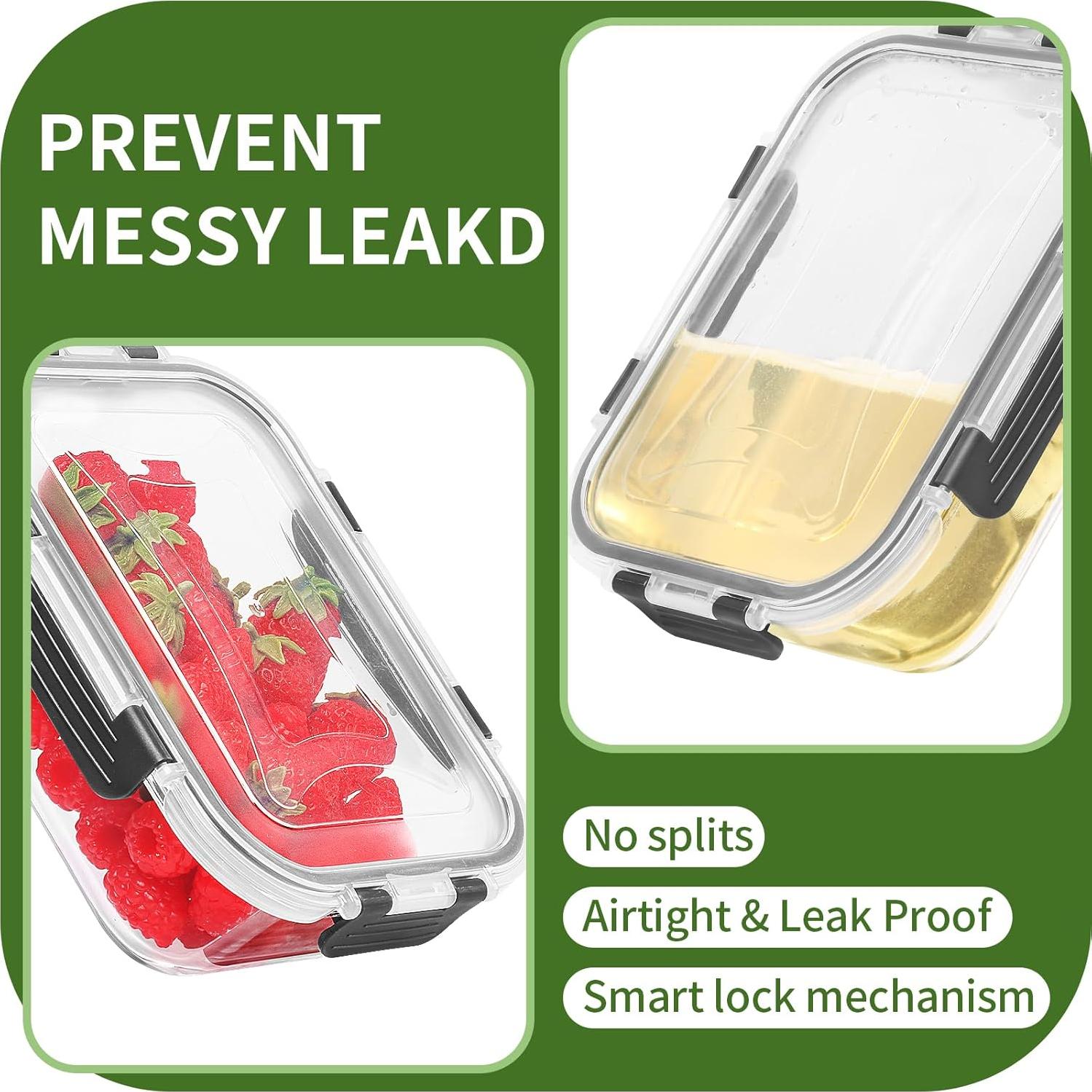 Contenedores de Almacenamiento de Vidrio Skroam 5 Piezas 1040 ML