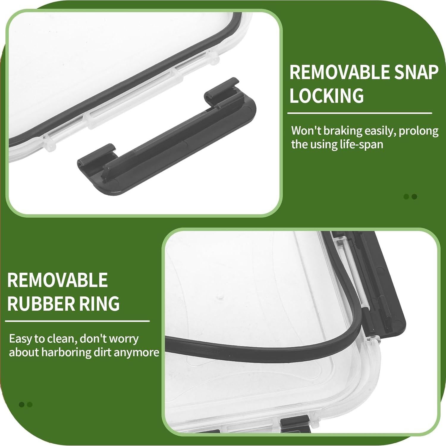 Contenedores de Almacenamiento de Vidrio Skroam 5 Piezas 1040 ML