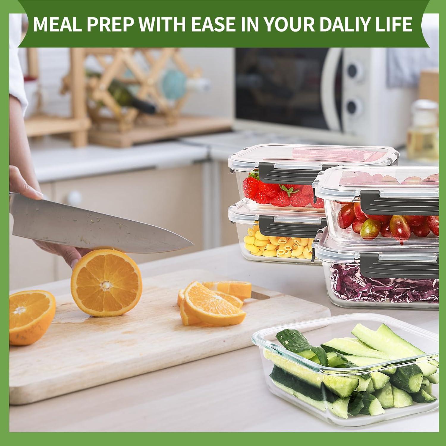 Contenedores de Almacenamiento de Vidrio Skroam 5 Piezas 1040 ML