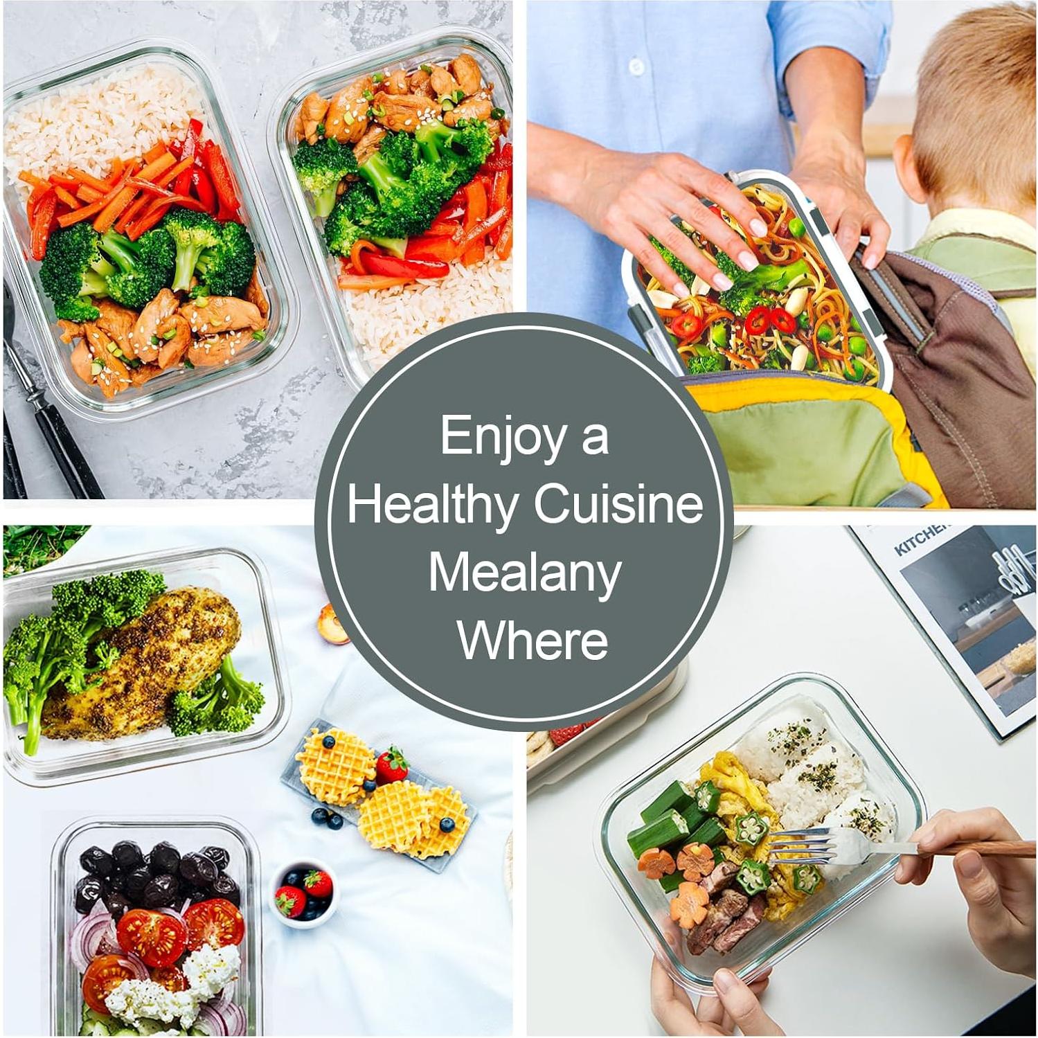 10 Envases de Vidrio Herméticos VERONES 625ml para Comidas