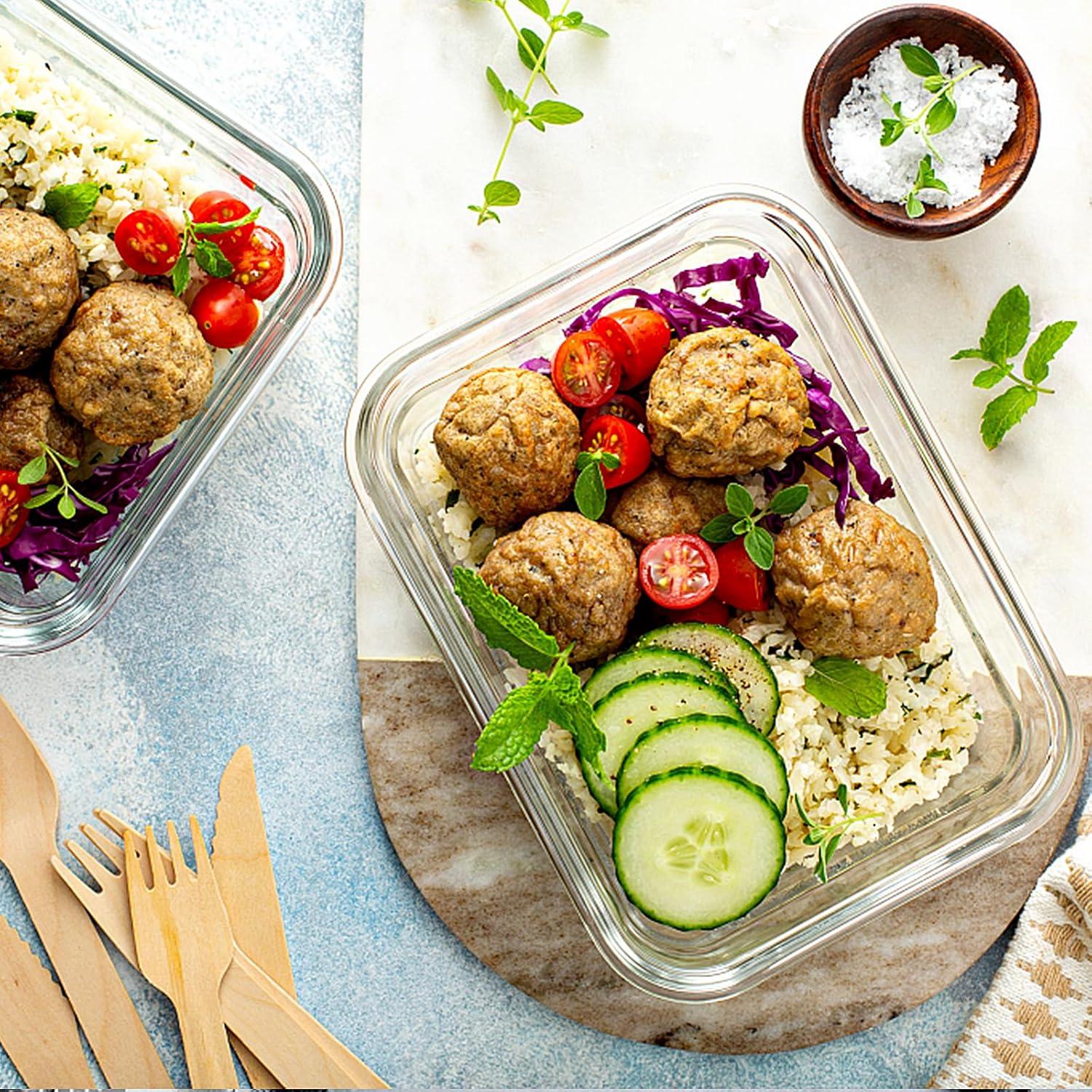 10 Envases de Vidrio Herméticos VERONES 625ml para Comidas