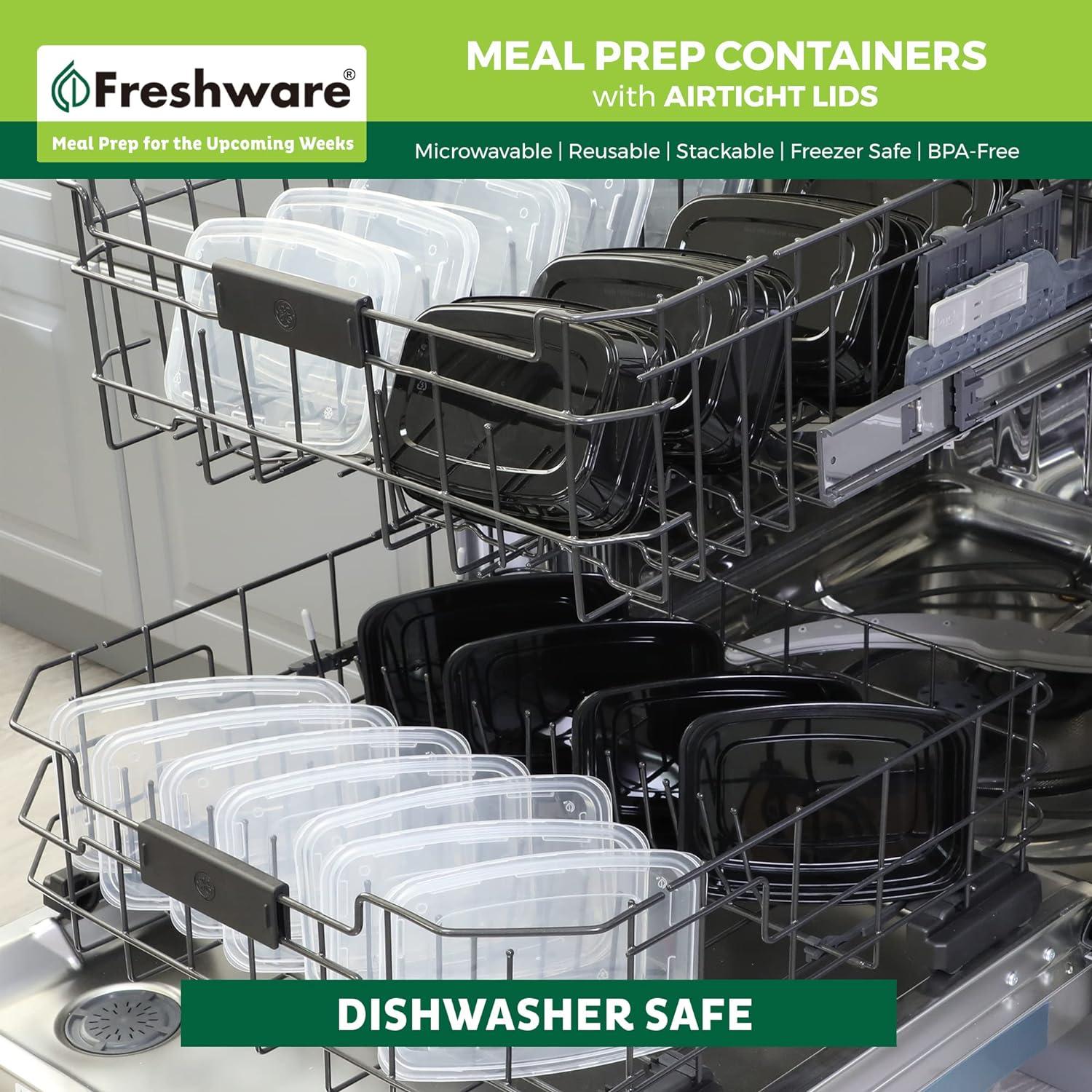 Contenedores de Preparación de Comidas Freshware 150 Pzs 828 ml