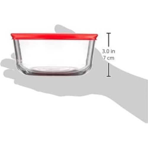 Contenedor de Almacenamiento de Vidrio Pyrex 4 Tazas Redondo