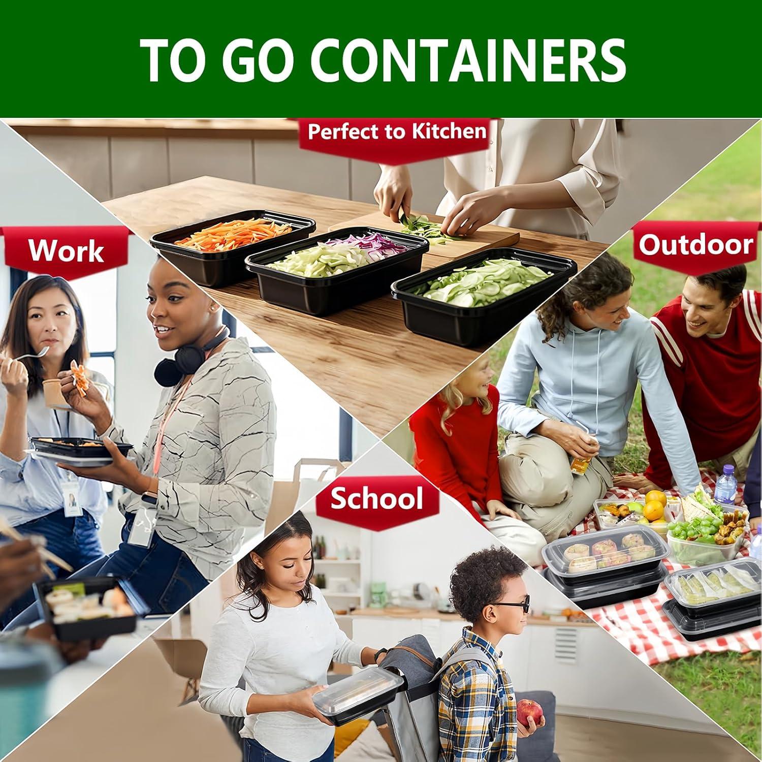 20 Contenedores de Almacenamiento Nutribox 340ml A Prueba de Derrames