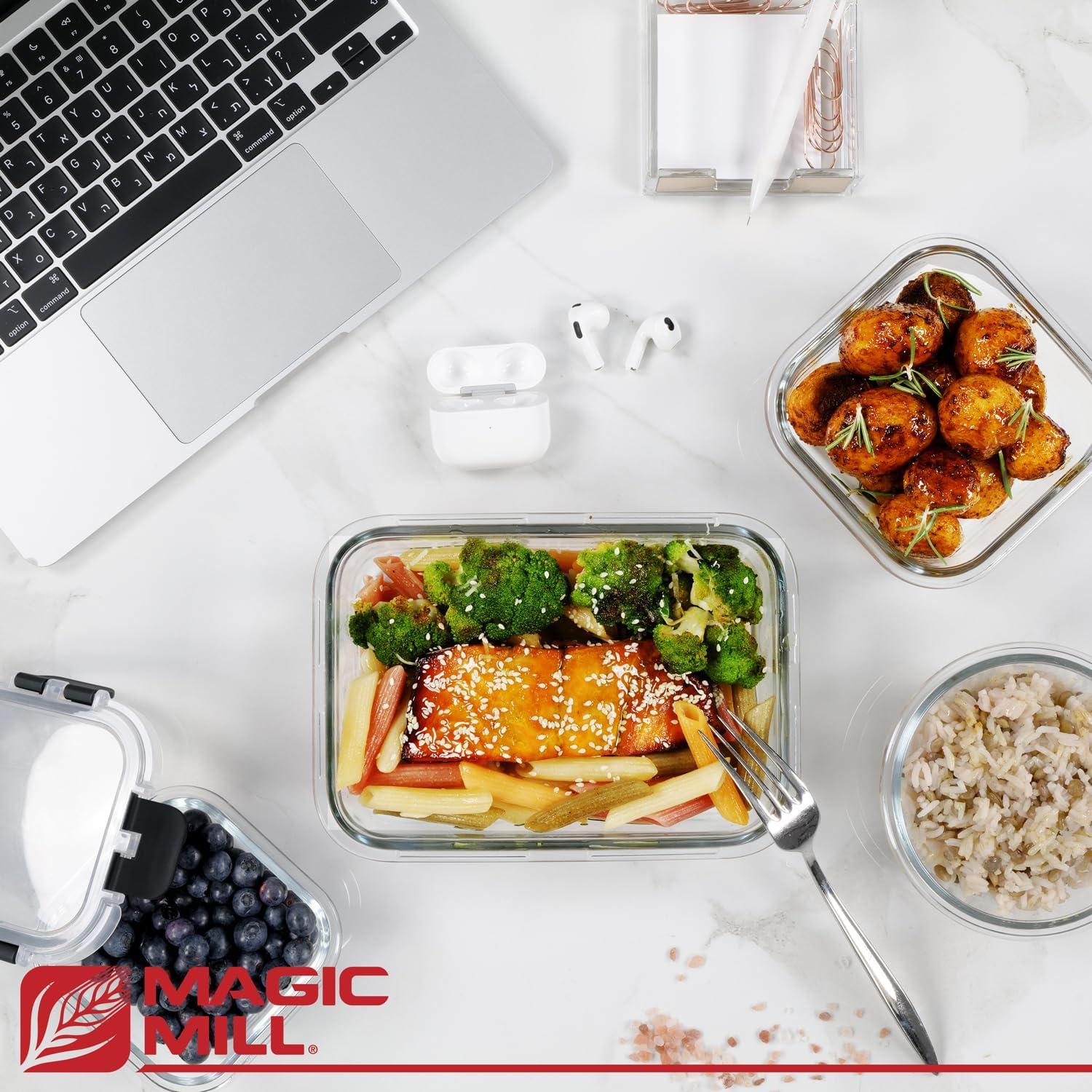 Set de 24 Contenedores de Almacenamiento de Vidrio Magic Mill