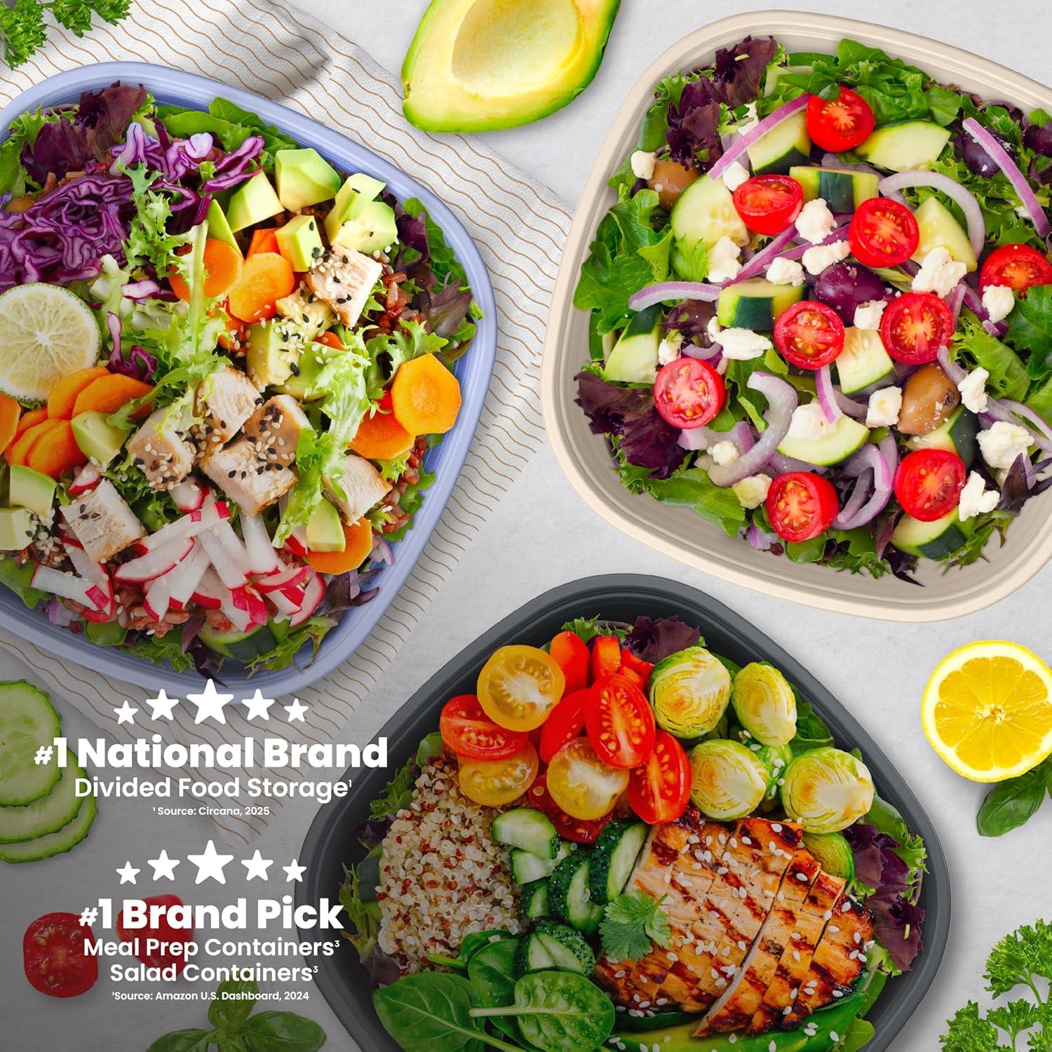 Tazones de Preparación de Comidas Bentgo Prep - 10 Piezas Grafito