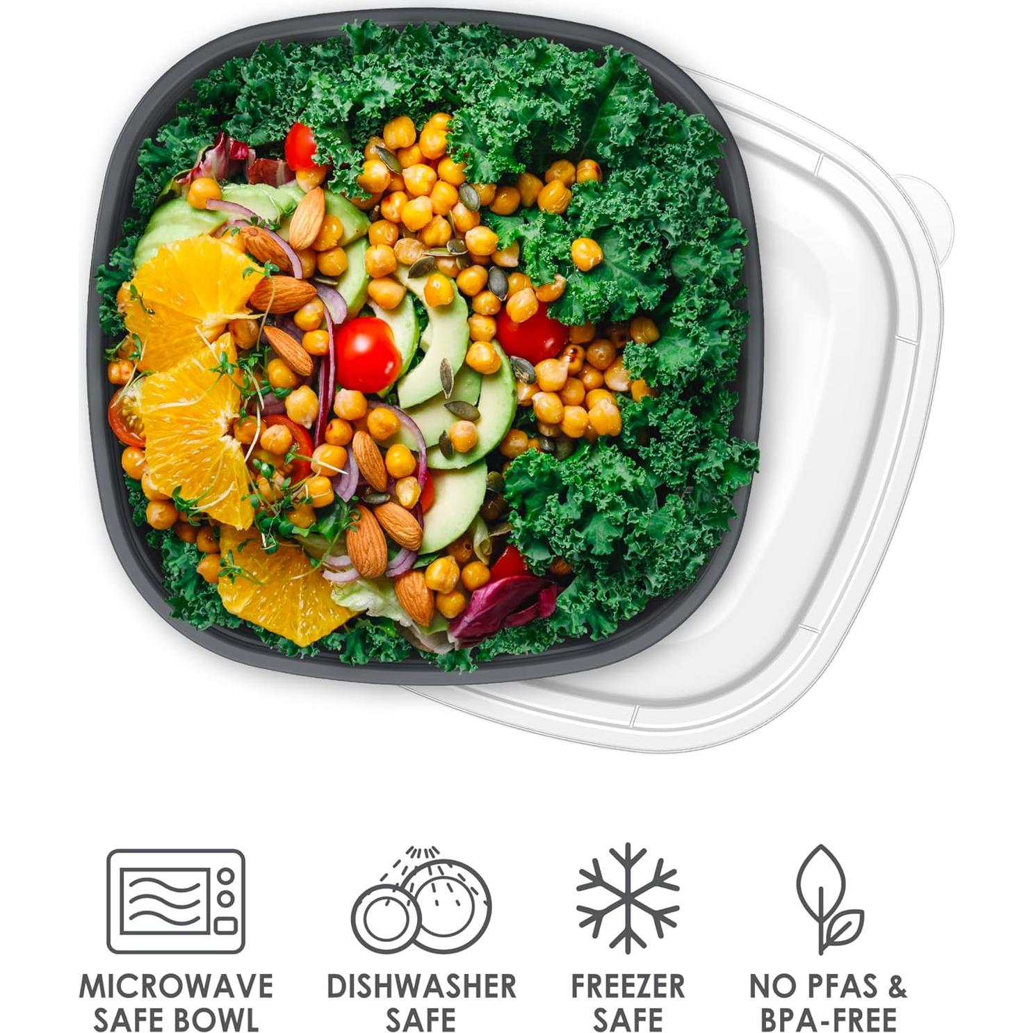 Tazones de Preparación de Comidas Bentgo Prep - 10 Piezas Grafito