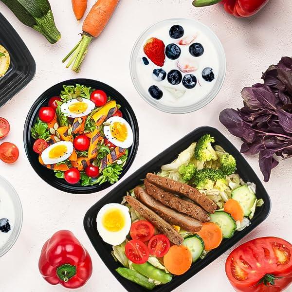 100 Contenedores de Alimentos 24 oz. Lifetime Supplies - A Prueba de Microondas y Lavavajillas