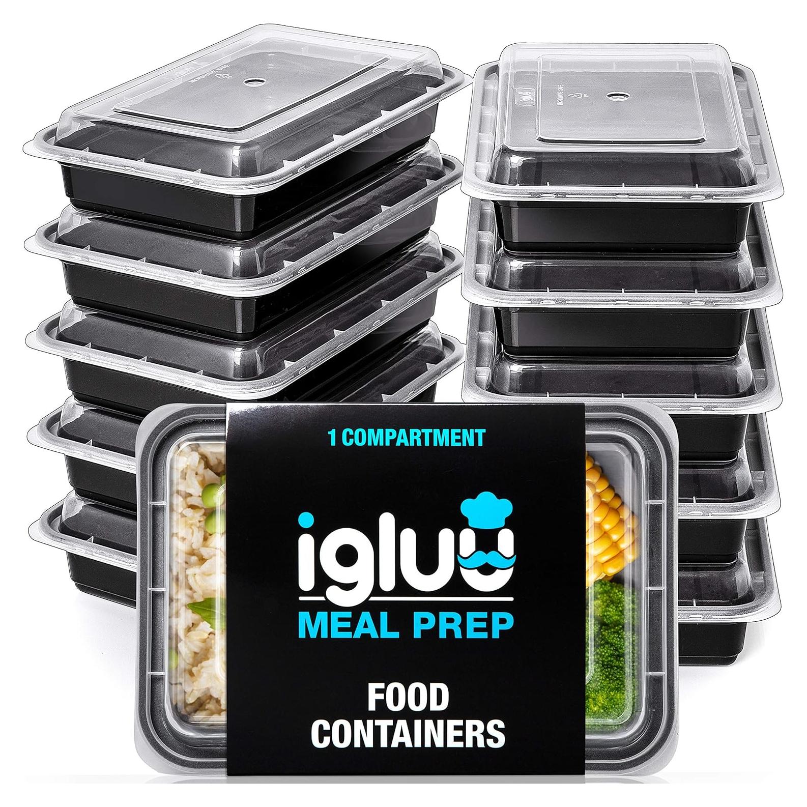 Contenedores de Preparación de Comidas Igluu 10 Piezas 828 ml