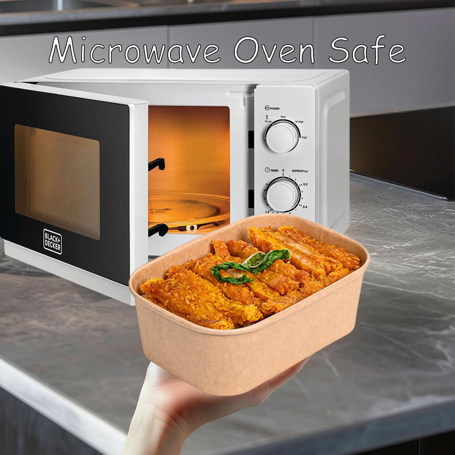 Paquete de 50 Cuencos Desechables FISDEN 25 OZ con Tapas