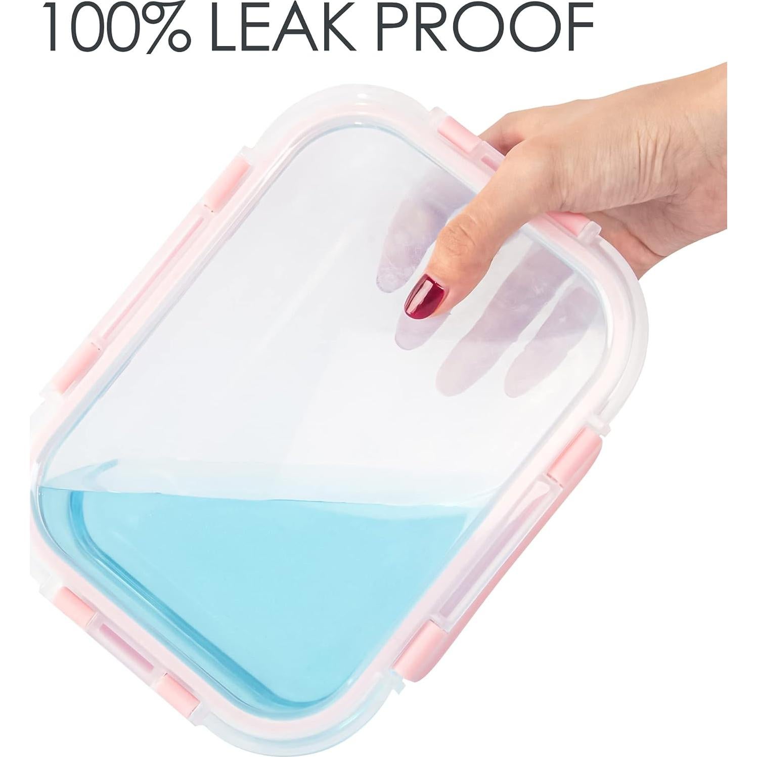 Paquete de 10 Contenedores de Almacenamiento de Vidrio YARYOUNG