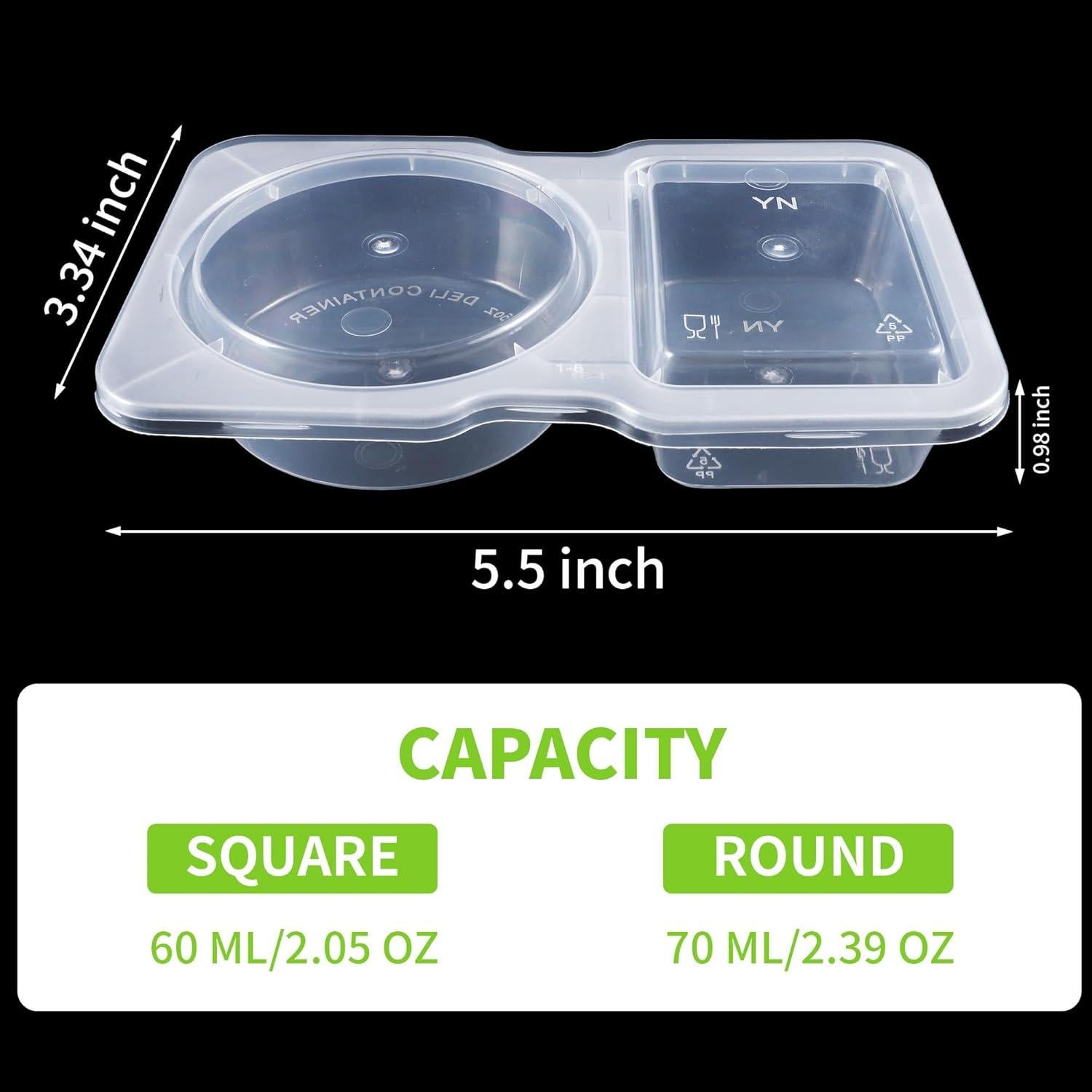 30 Contenedores Reutilizables Mstar para Snacks y Salsas