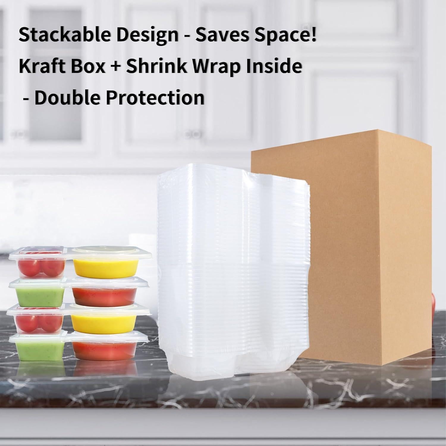 30 Contenedores Reutilizables Mstar para Snacks y Salsas