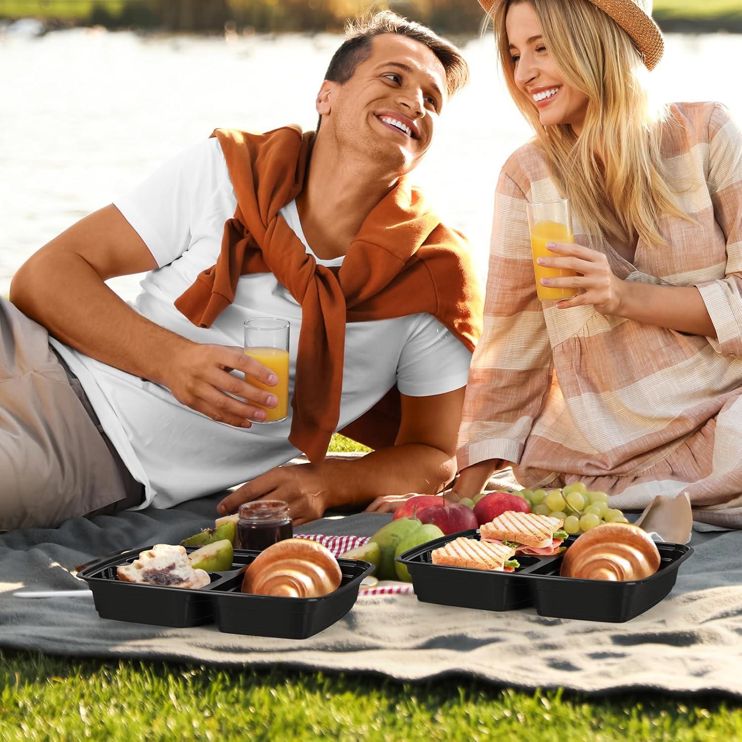 Paquete de 50 Contenedores KANEODOT 1.1 L 3 Compartimentos