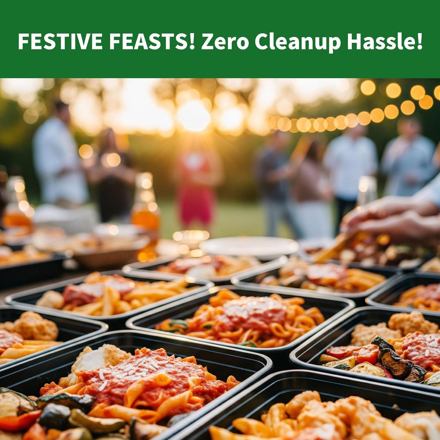 Contenedores de Comida Desechables APSIC 50 Piezas 1.09kg