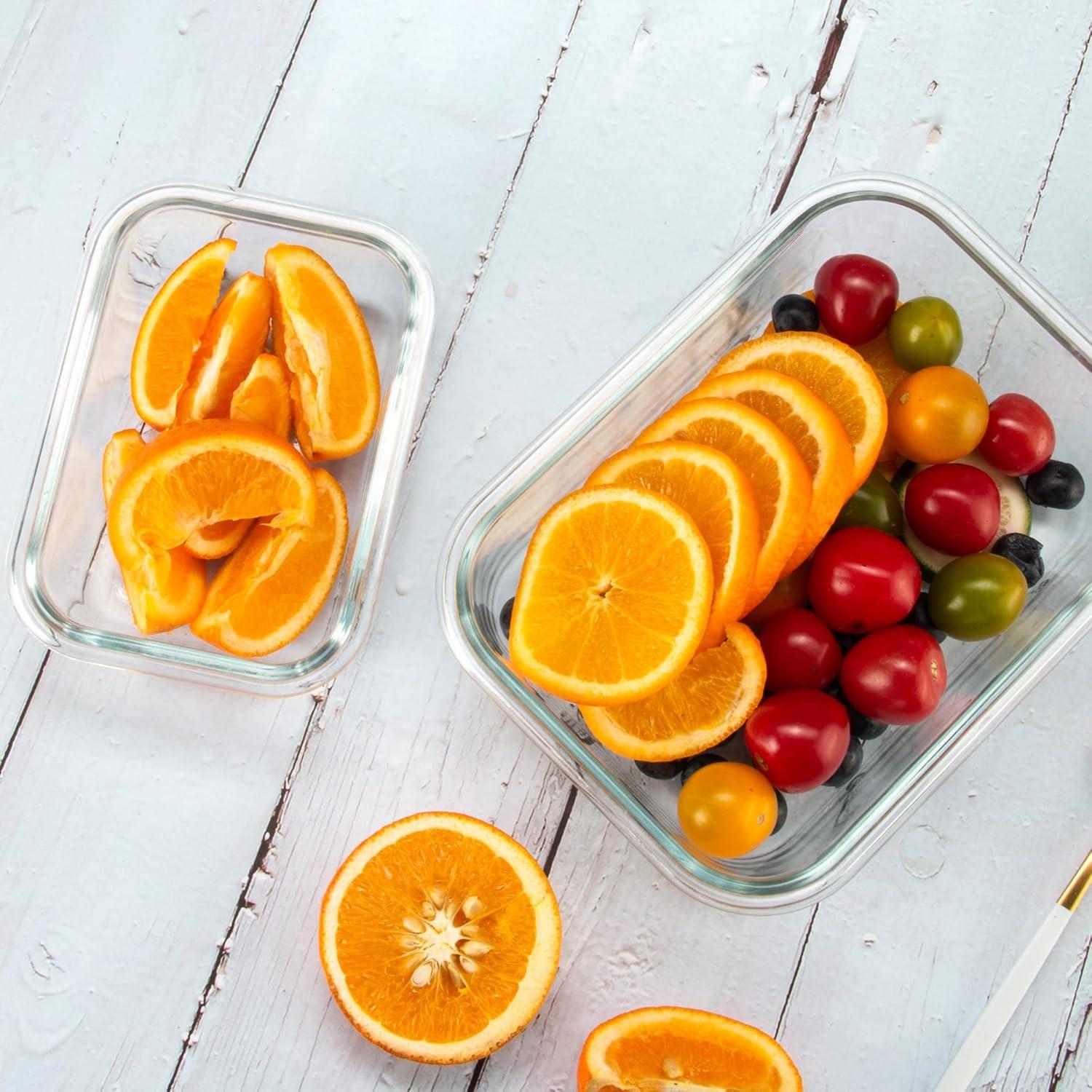 Paquete de 12 Contenedores de Almacenamiento de Vidrio FAWLES