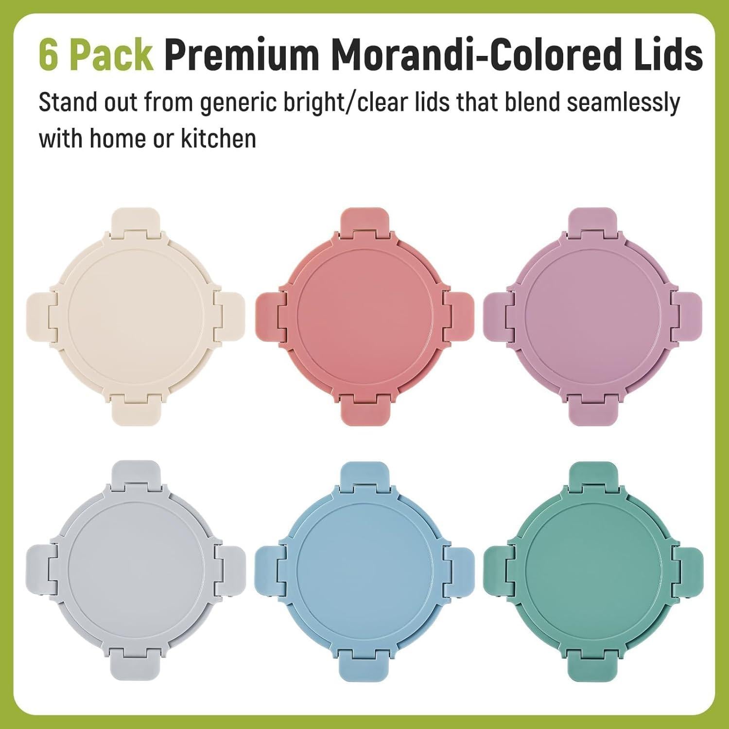 Set de 6 Contenedores de Vidrio 3 Tazas Snuvid - Herméticos y Apto Microondas