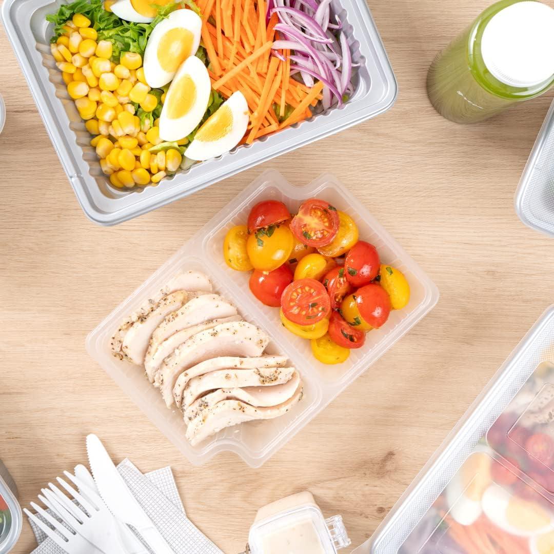 Bandejas de Plástico Transparentes 14 Onzas 100 Unidades Restaurantware