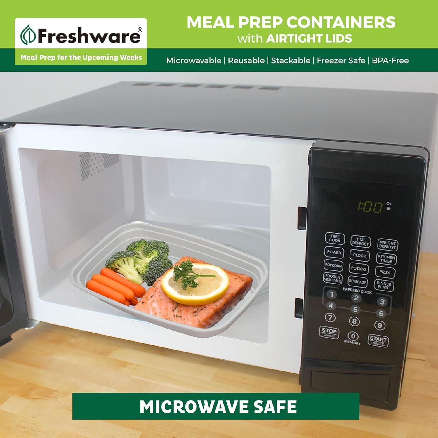 Contenedores de Preparación de Comidas Freshware 25 Pzas 828 ml
