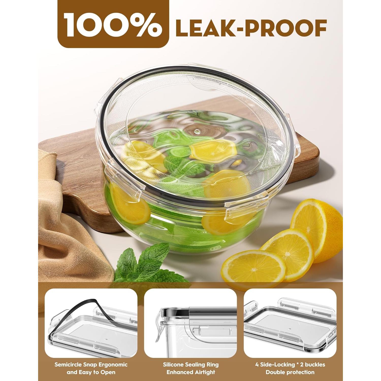 Juego de 40 Contenedores de Almacenamiento BiuLeon Herméticos