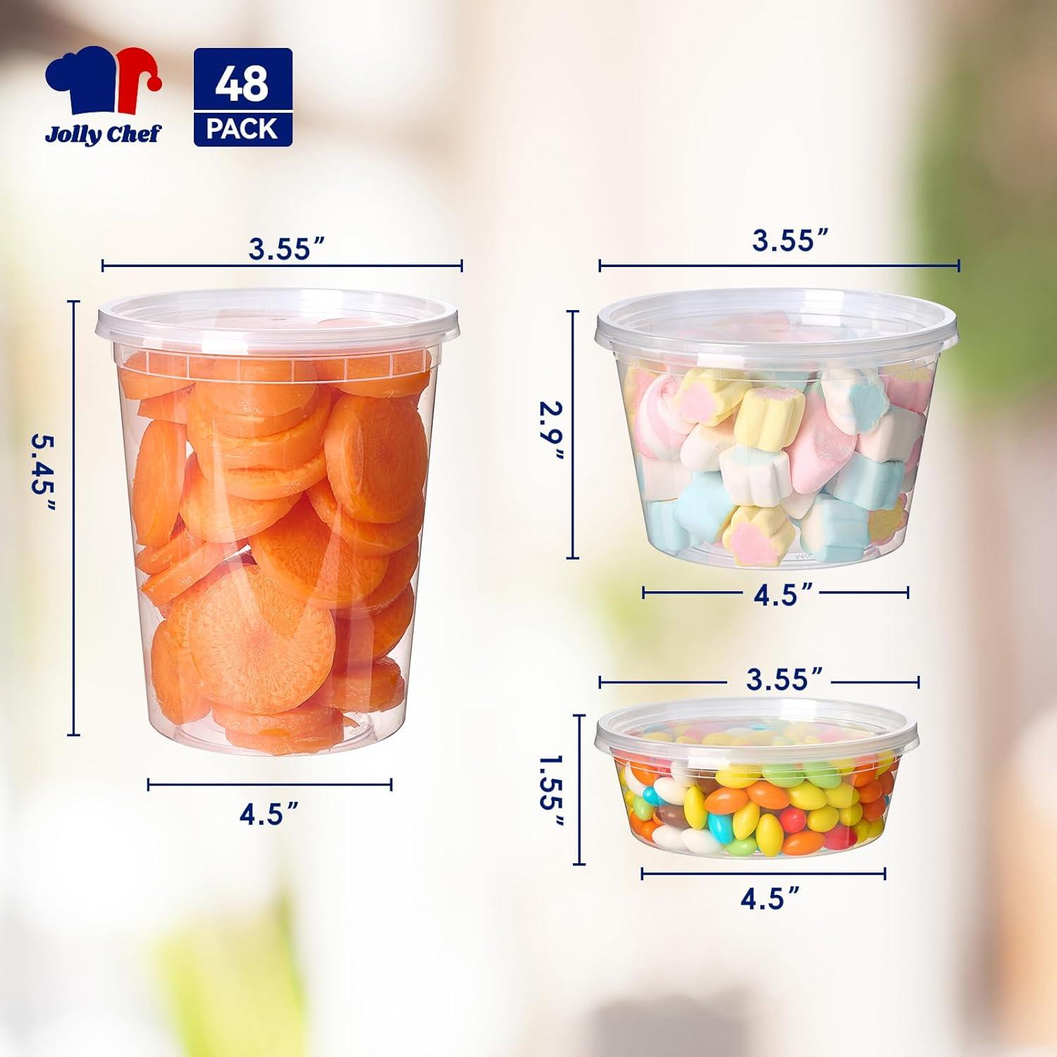 Contenedores de Almacenamiento JOLLY CHEF 48 Juegos 3 Tamaños