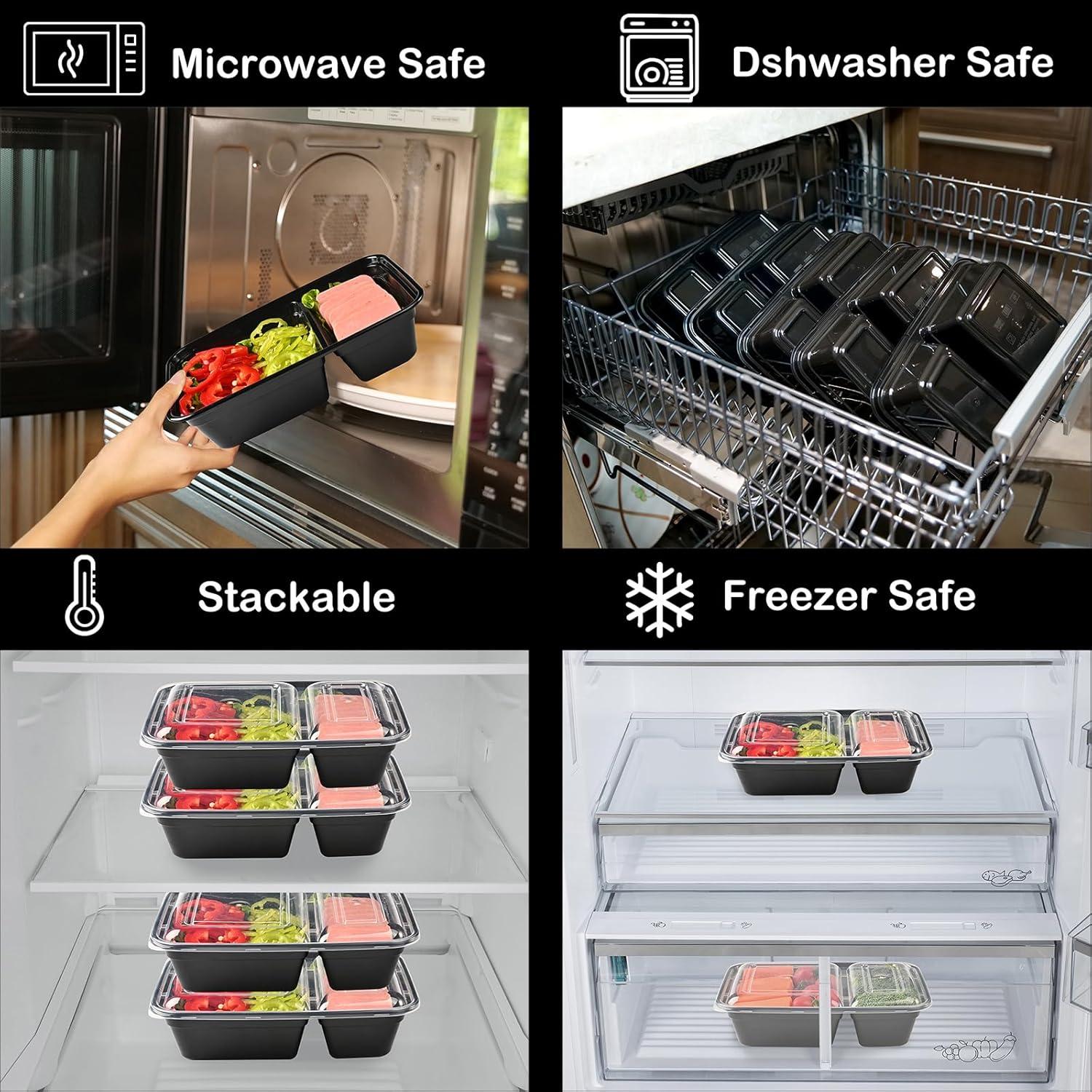 Contenedores de Alimentos 16 Piezas 32oz Festival Deportivo