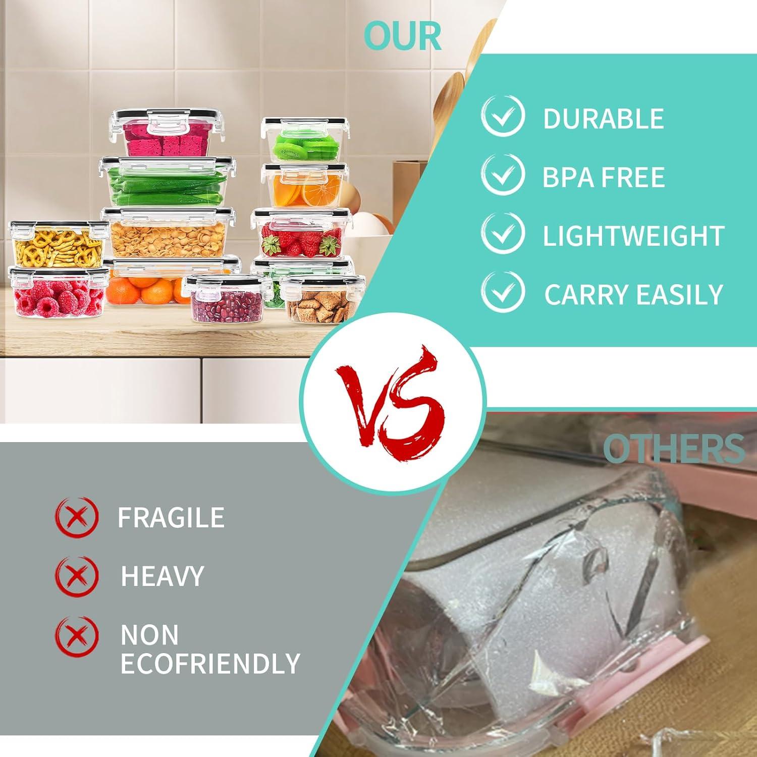 Conjunto de 72 Recipientes de Almacenamiento Skroam - Herméticos