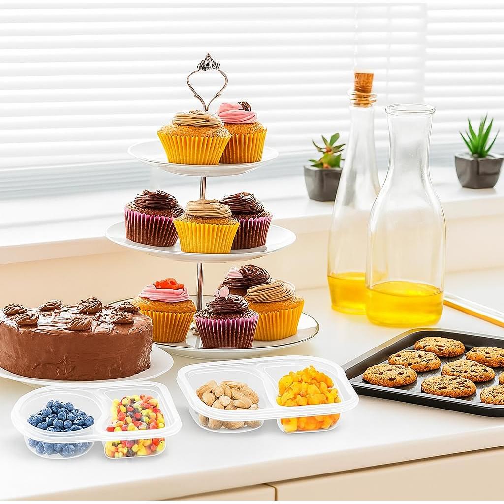 50 Recipientes Reutilizables Lanasz para Bocadillos y Salsas