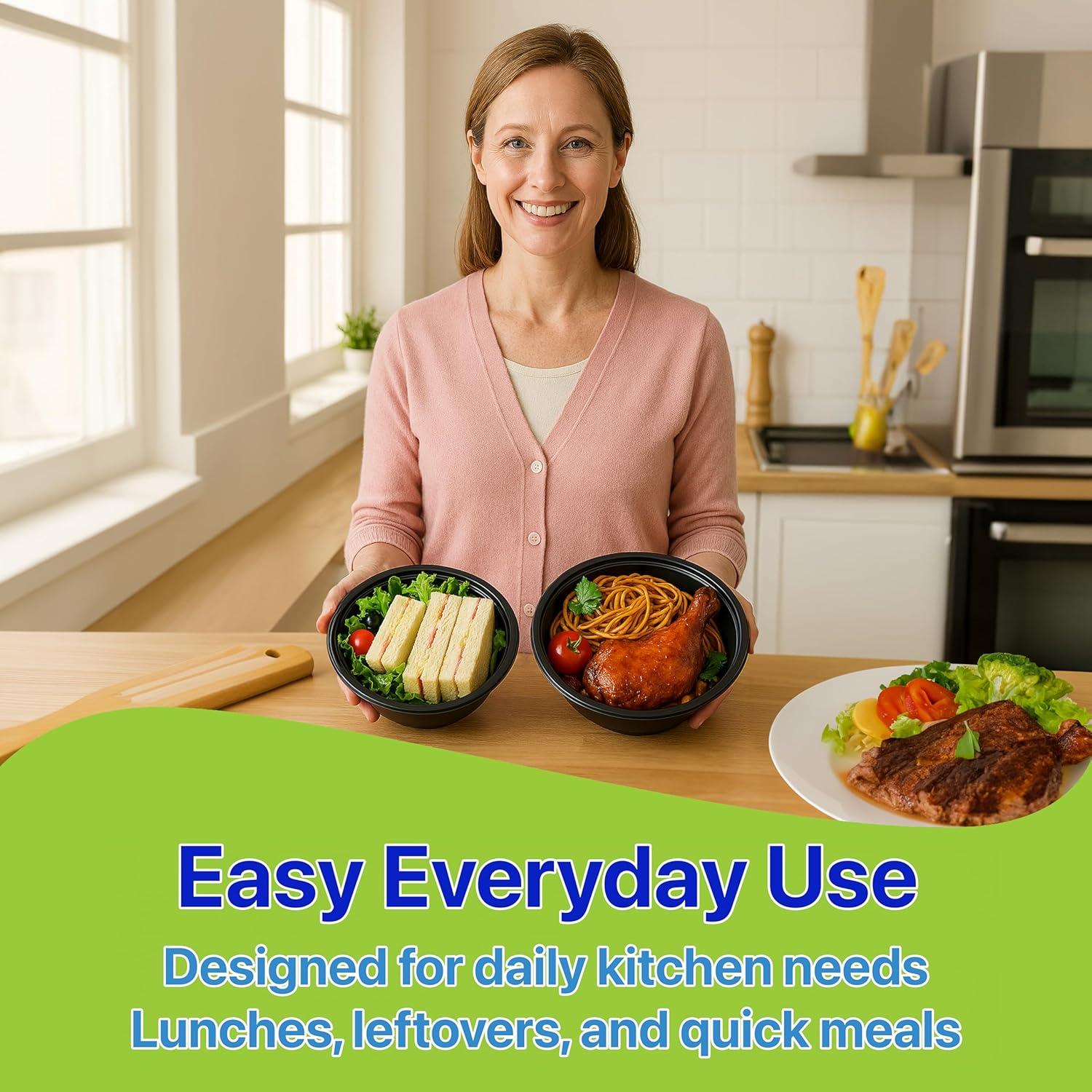 Contenedores de Comida Redondos Pokanic 10 Set 0.47 L Apilables