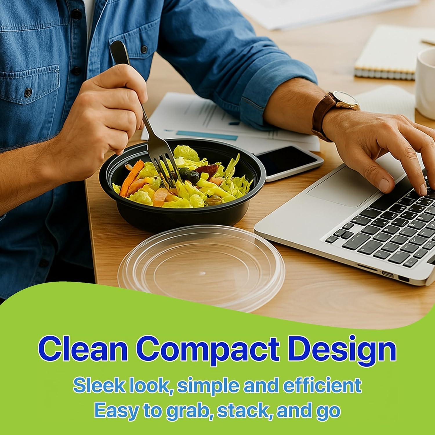 Contenedores de Comida Redondos Pokanic 10 Set 0.47 L Apilables