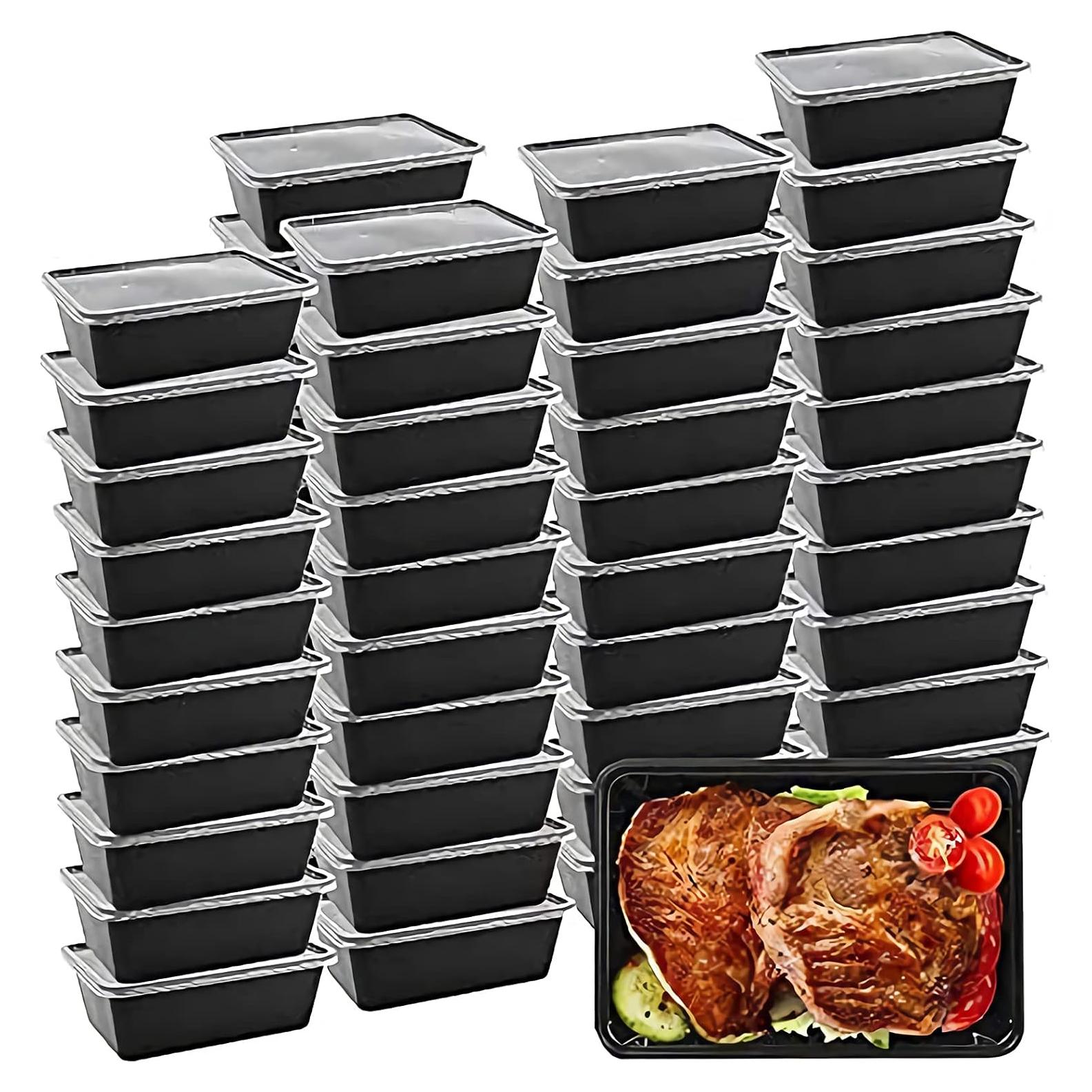 Contenedores de Comida Reutilizables Oranlife 750ml - 50 Unidades