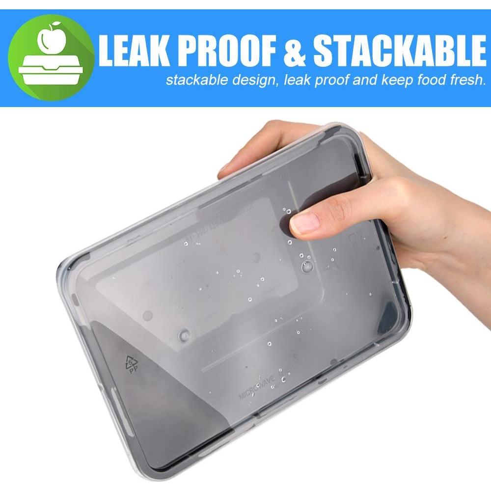 Contenedores de Comida Reutilizables Oranlife 750ml - 50 Unidades