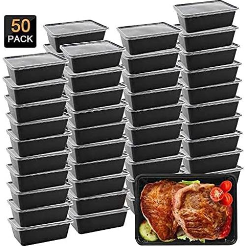 Contenedores de Comida Reutilizables Oranlife 750ml - 50 Unidades