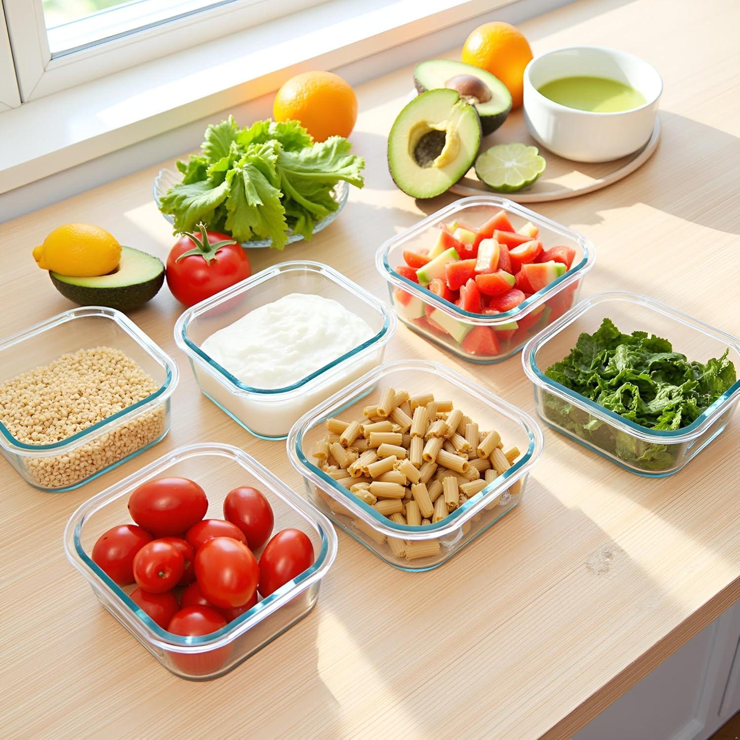 Contenedor de Alimentos de Vidrio Cuadrado 2 Tazas R.repad yay