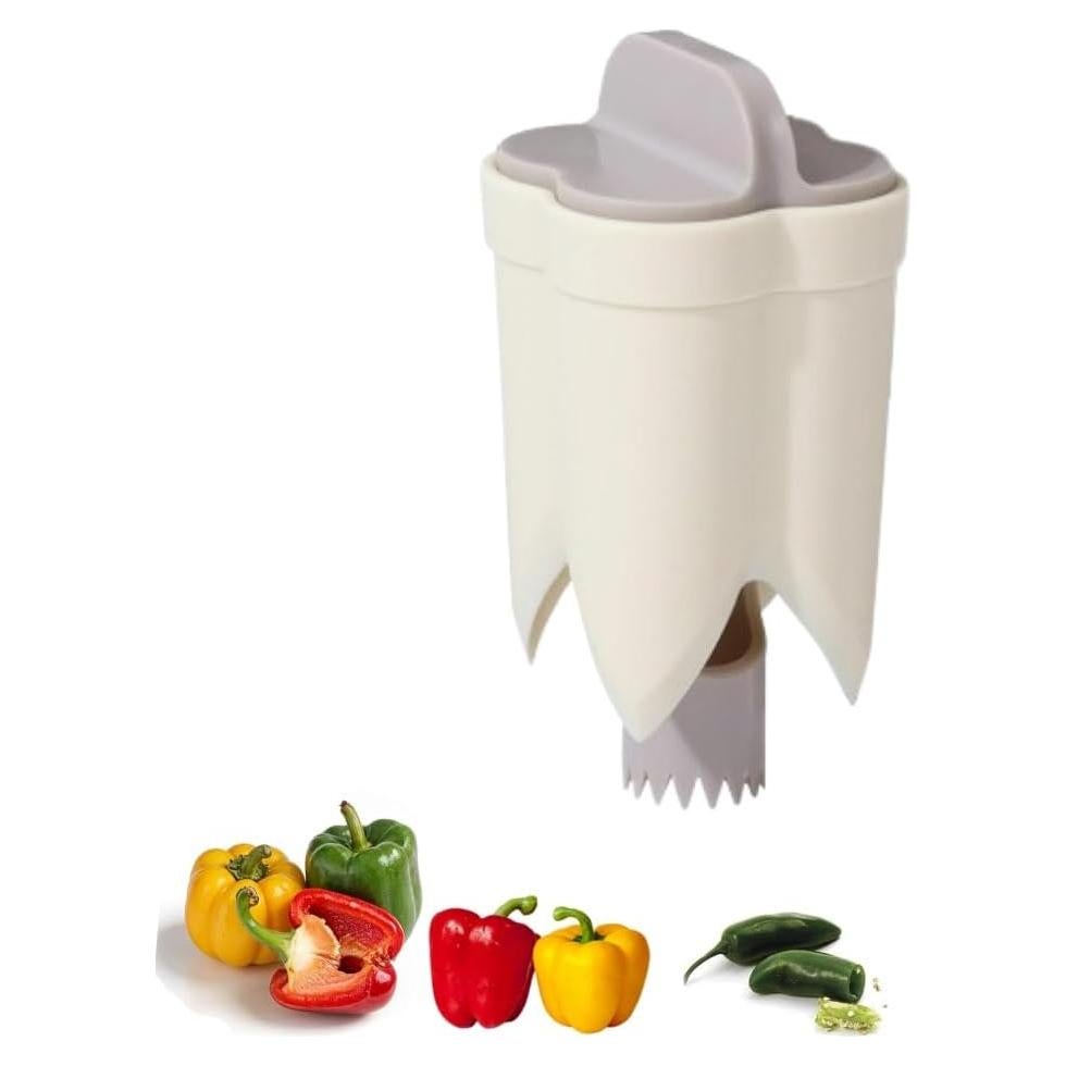 Removedor de Semillas de Pimiento 2-en-1 BusyLive Blanco