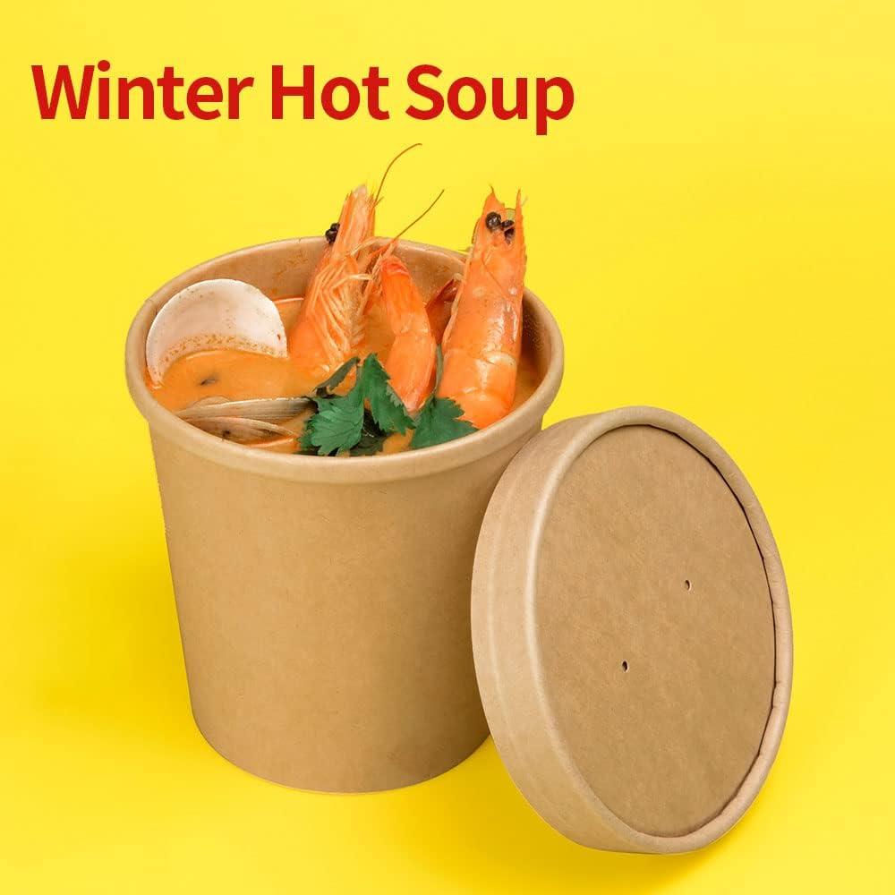 Contenedores de Papel para Alimentos Bloomoon 16 oz - 60 Piezas