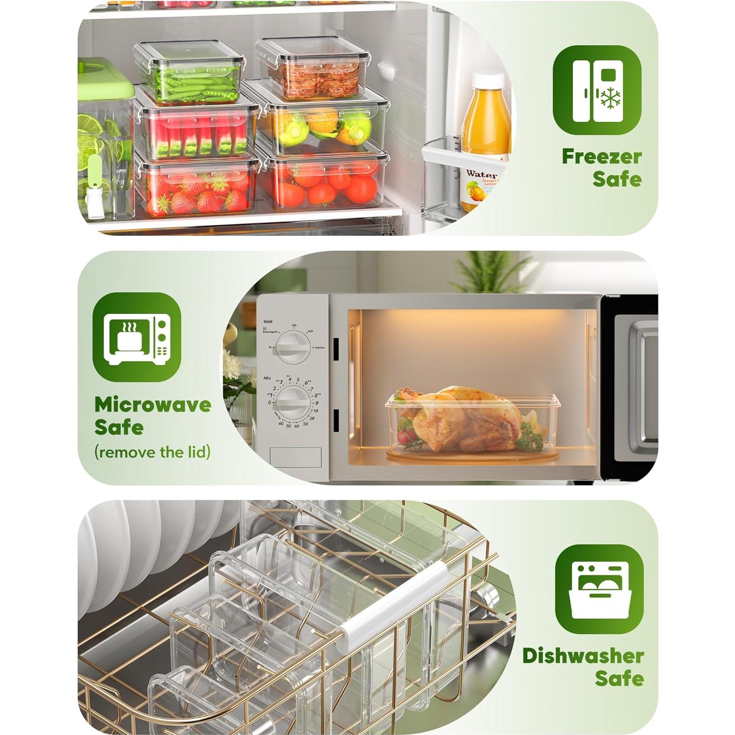 Juego de 60 Contenedores de Almacenamiento KEMETHY Sin BPA