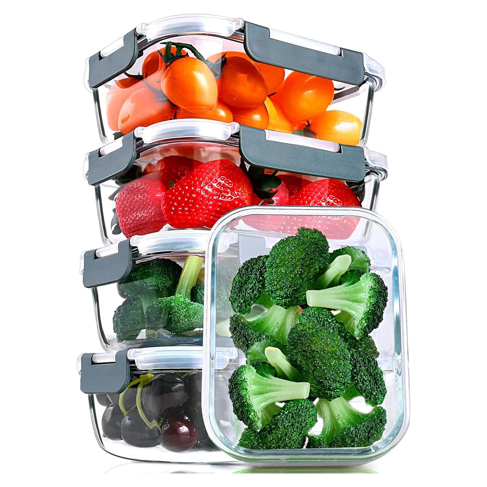 Contenedores de Vidrio MCIRCO 5 Pack 30 Oz A Prueba de Aire