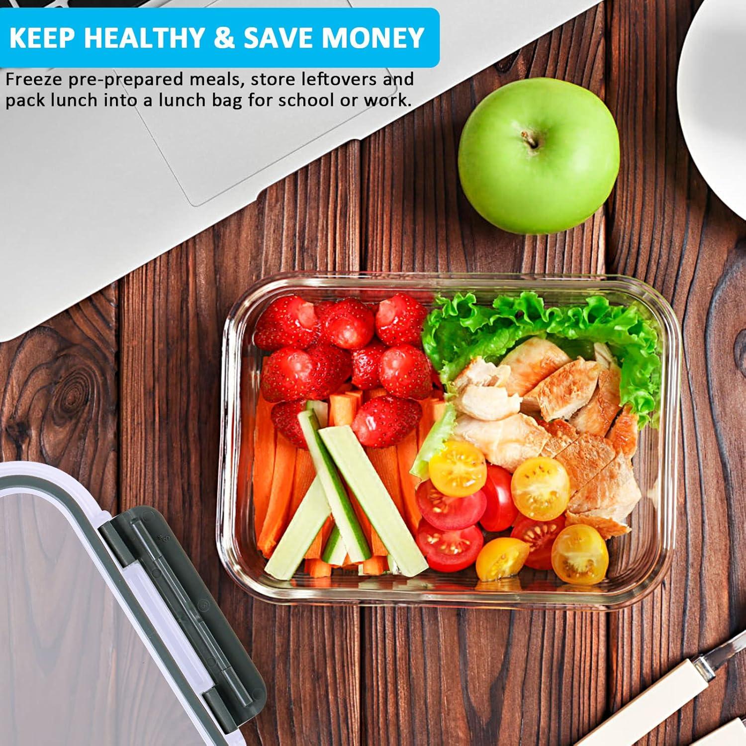 Contenedores de Vidrio MCIRCO 5 Pack 30 Oz A Prueba de Aire