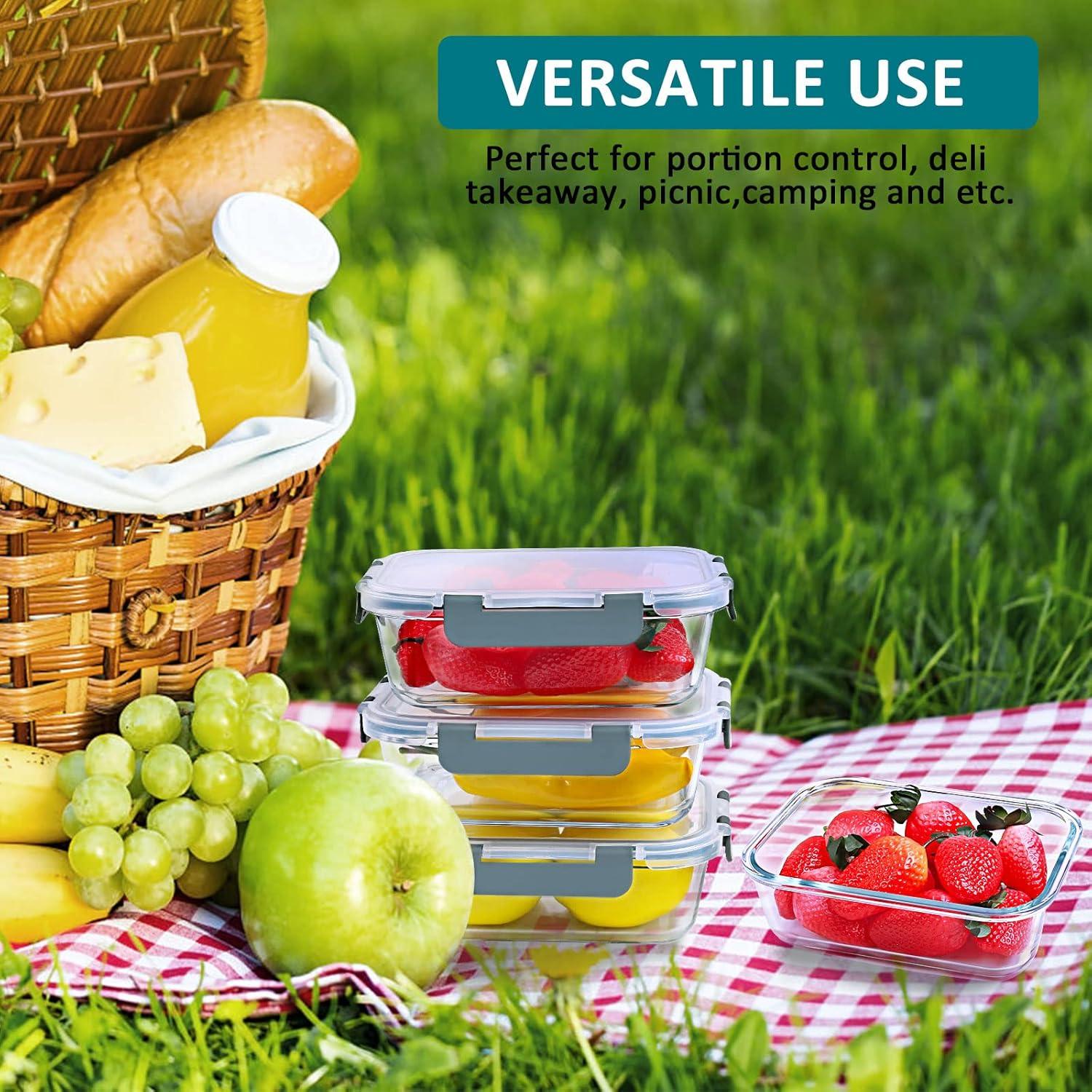 Contenedores de Vidrio MCIRCO 5 Pack 30 Oz A Prueba de Aire