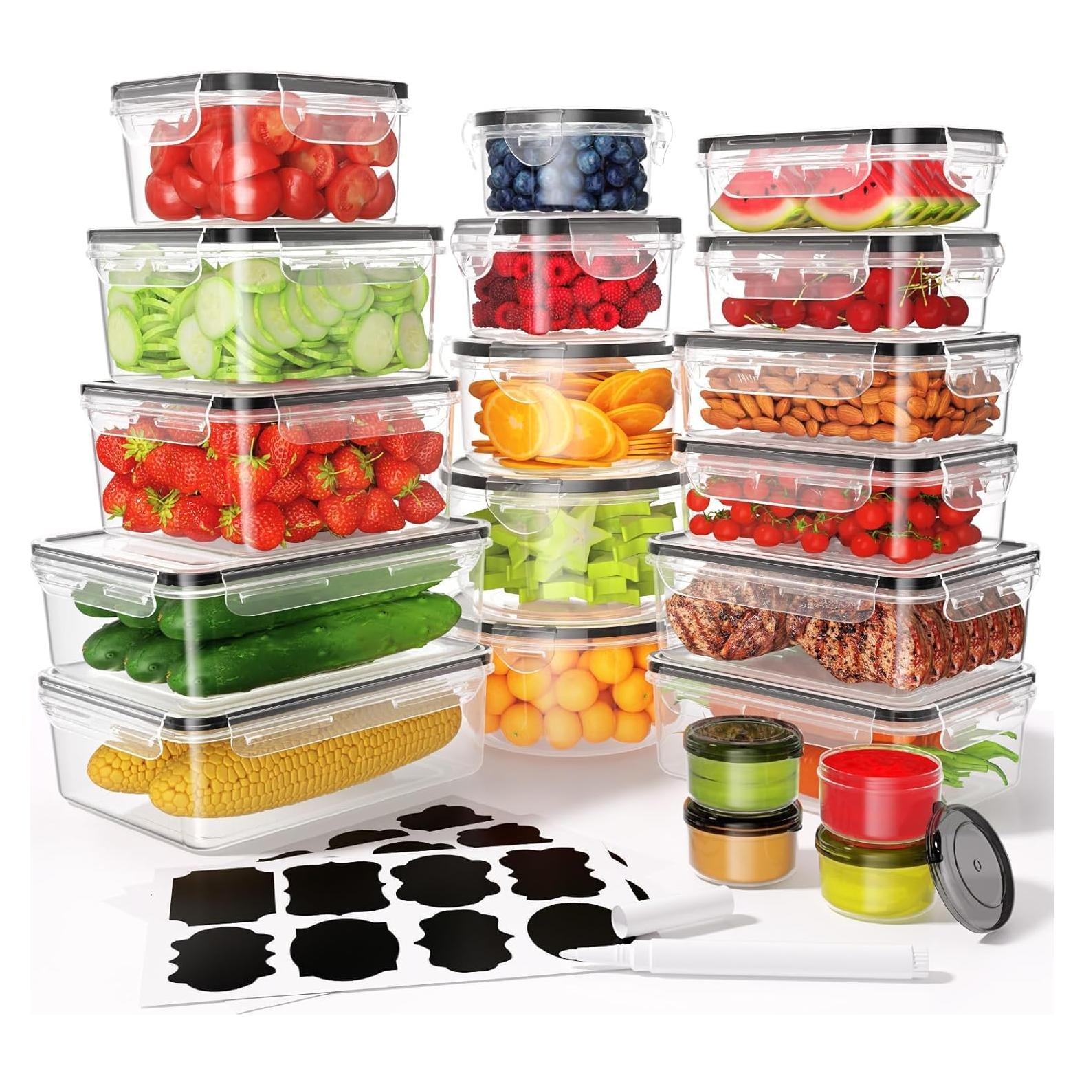 Juego de 40 Contenedores de Almacenamiento KEMETHY Herméticos