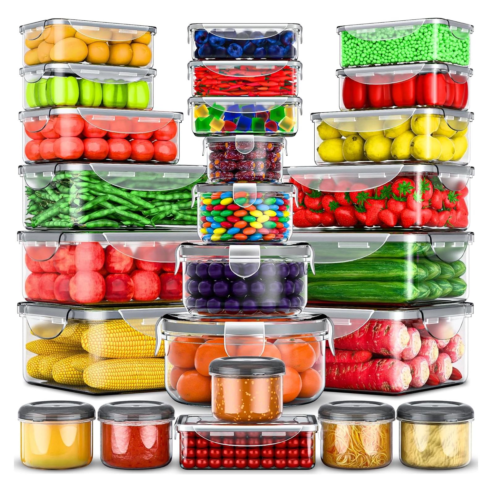 RockBerry 50 Pcs Contenedores de Almacenamiento Herméticos 2.5L