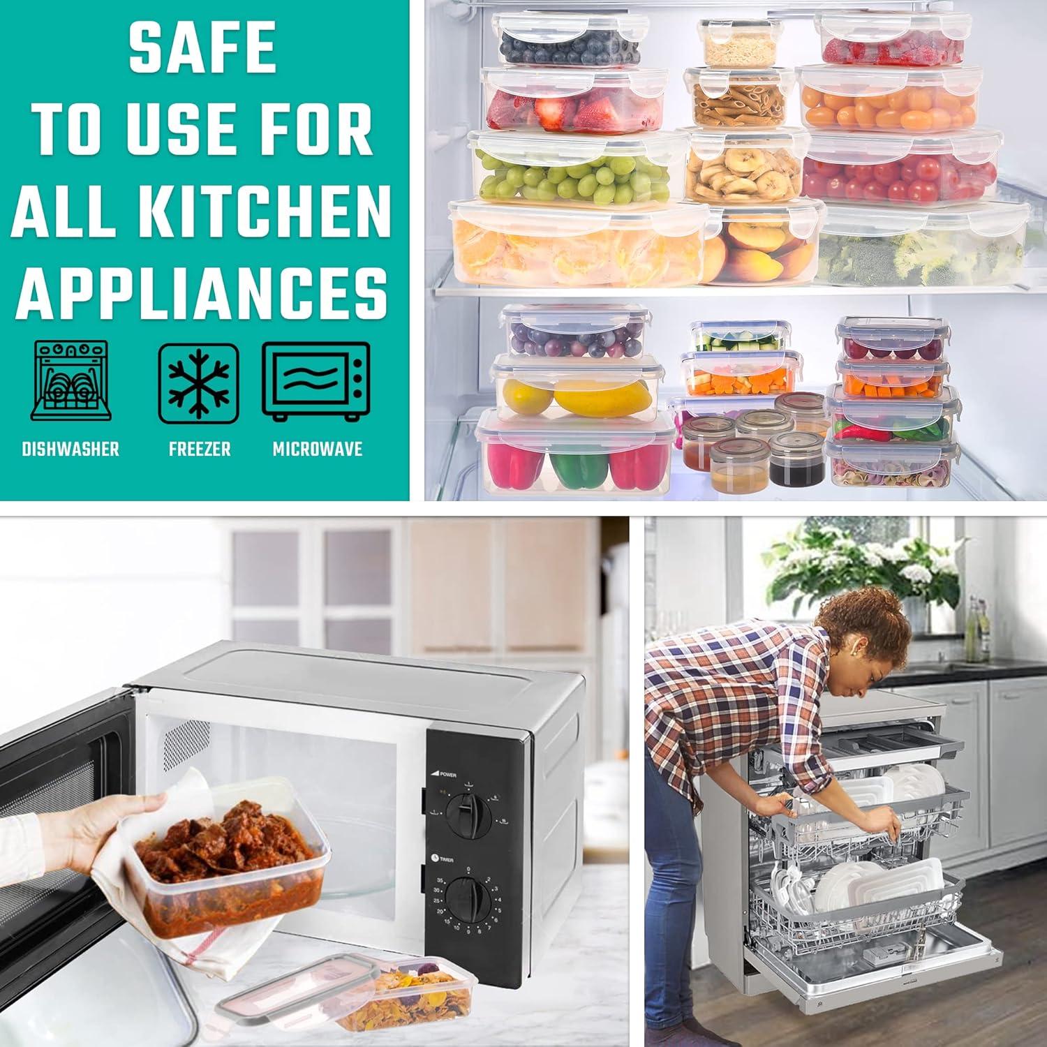 RockBerry 50 Pcs Contenedores de Almacenamiento Herméticos 2.5L